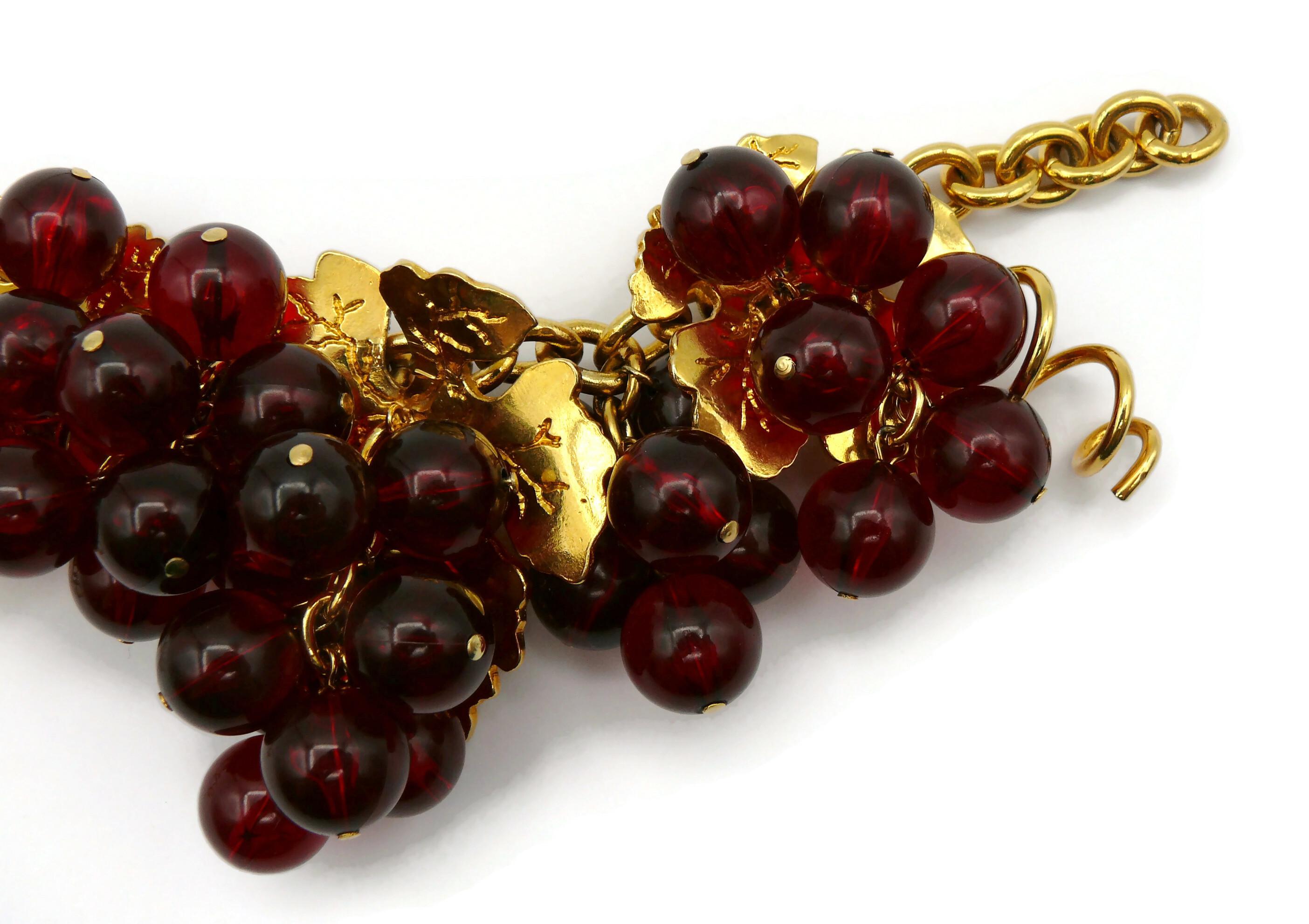 KRIZIA Vintage Bunches of Grapes Bracelet 5