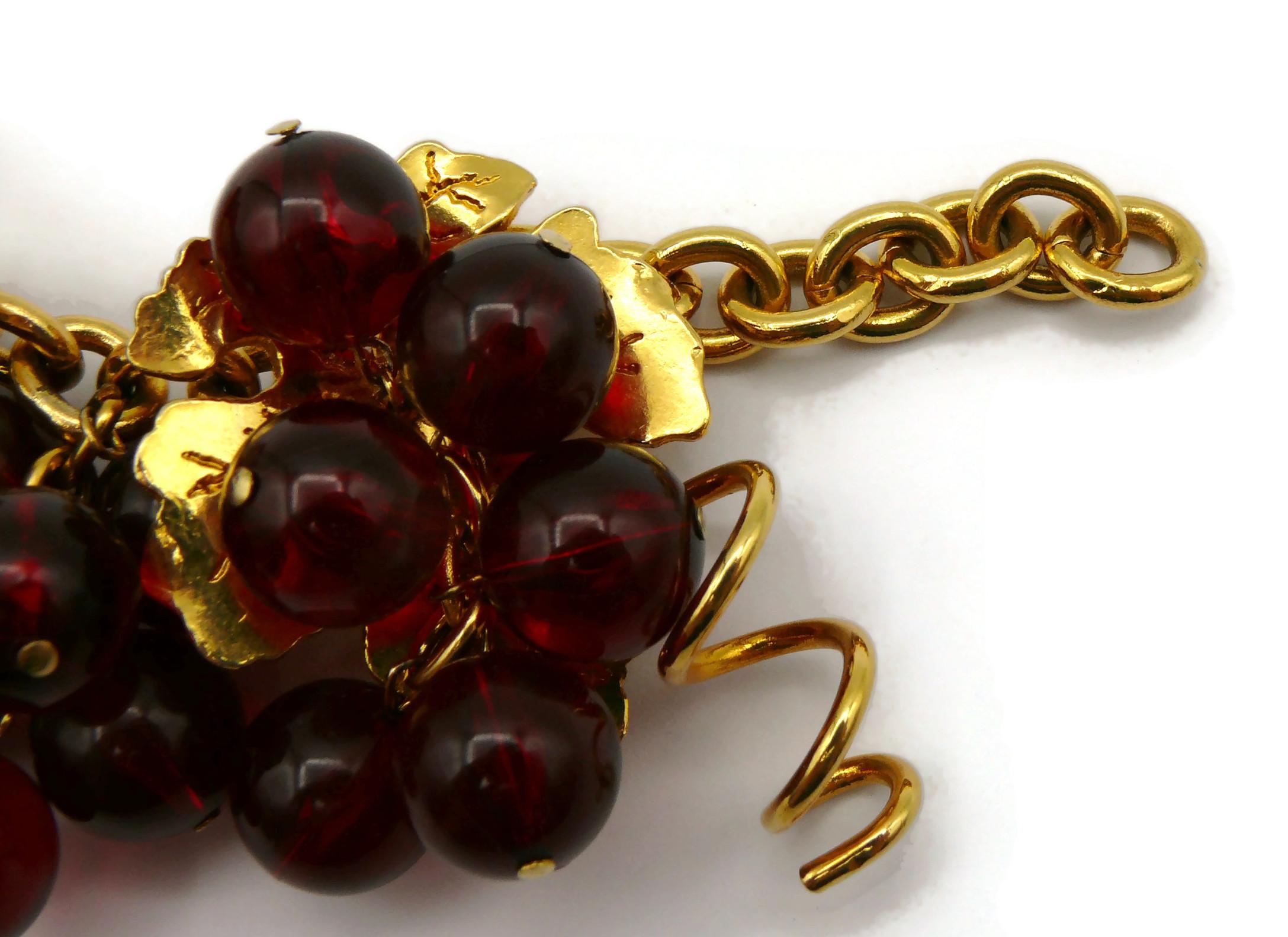 KRIZIA Vintage Bunches of Grapes Bracelet 6