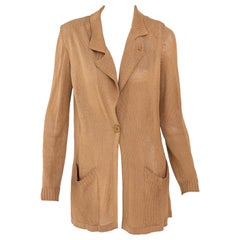 Krizia - Cardigan léger camel vintage