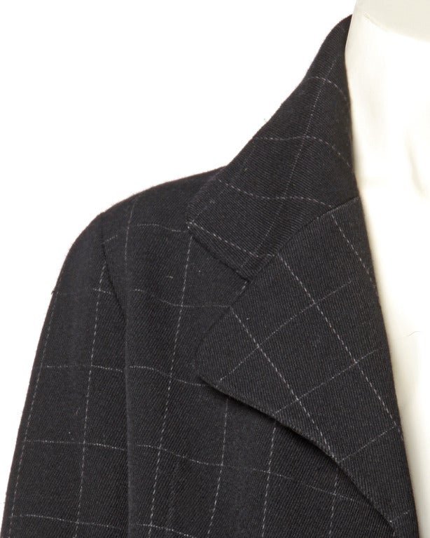 Krizia Vintage Charcoal Wool Jacket + Skirt 2-Pc Suit Excellent état - En vente à Sparks, NV