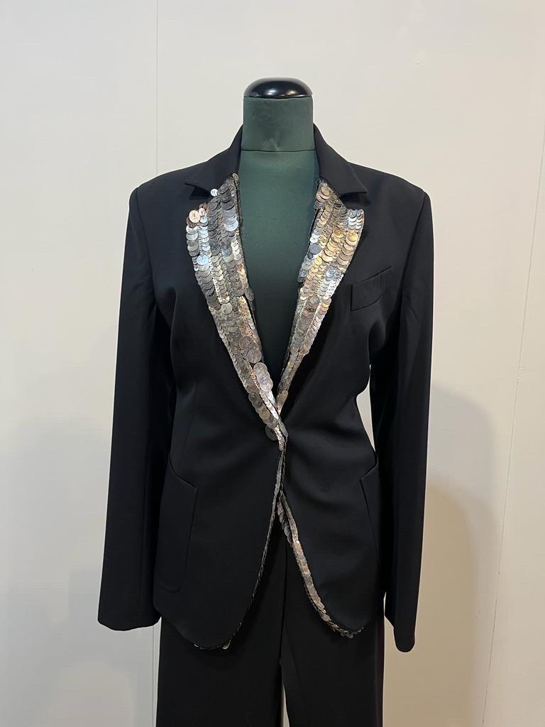 Black Krizia vintage coins Suit  For Sale