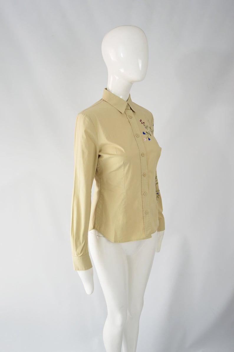 De las mujeres Camisa bordada vintage Krizia en venta