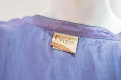 Krizia Vintage Light Blue Silk Blouse