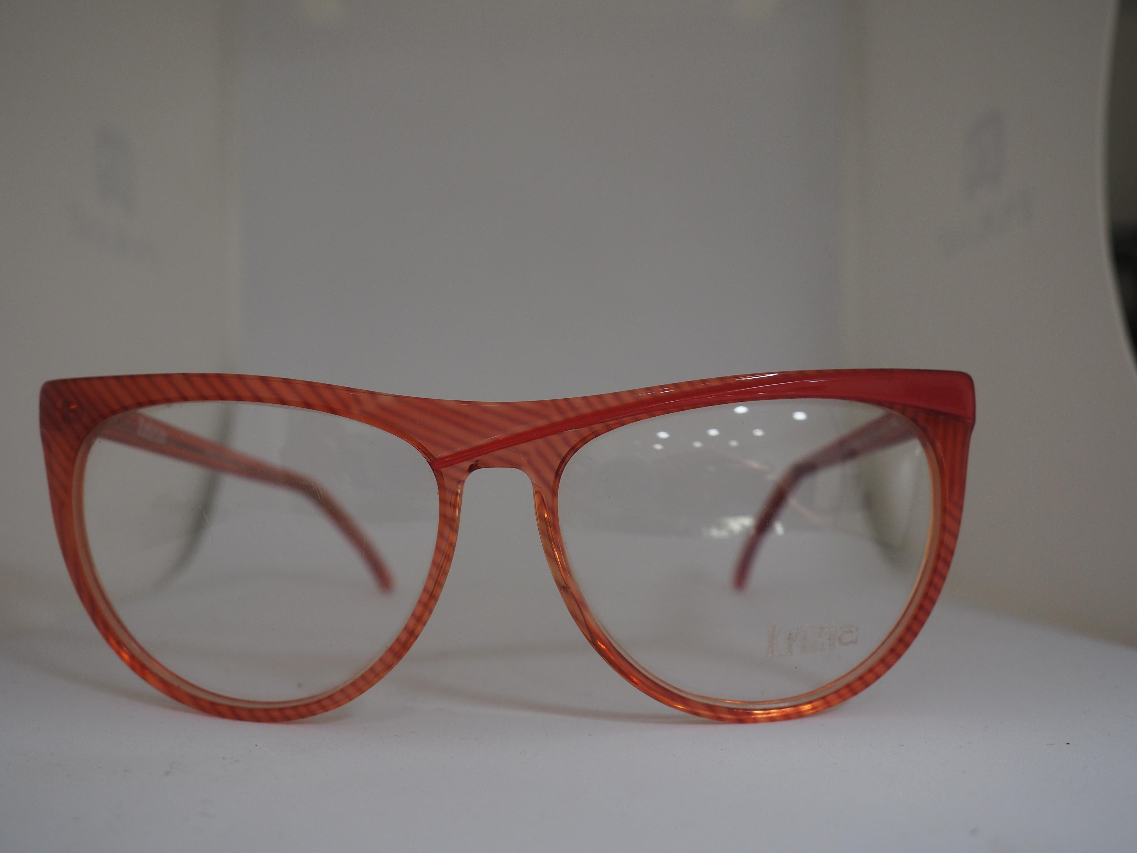 Krizia vintage red frame glasses For Sale 2