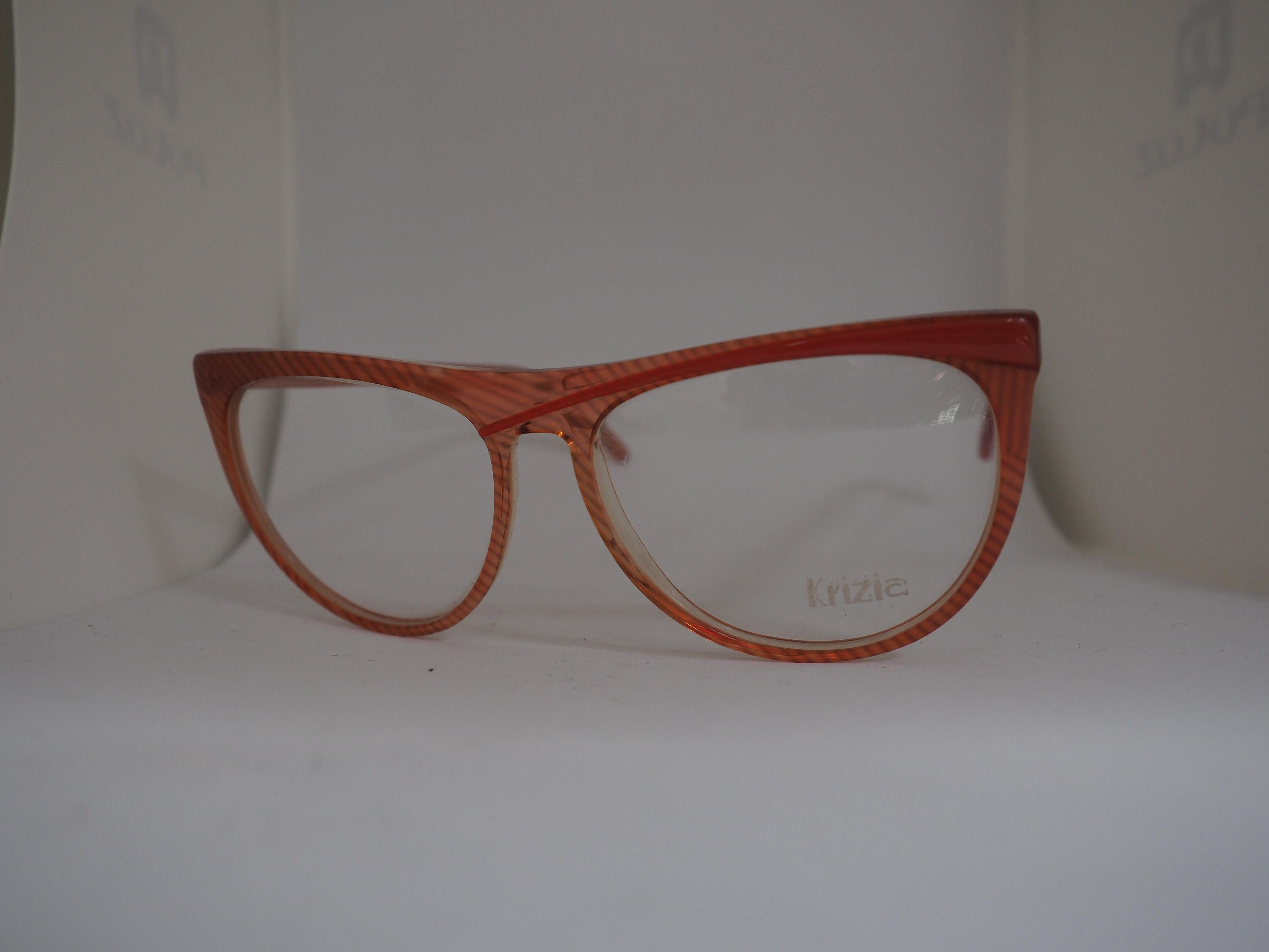 Krizia vintage red frame glasses In New Condition For Sale In Capri, IT