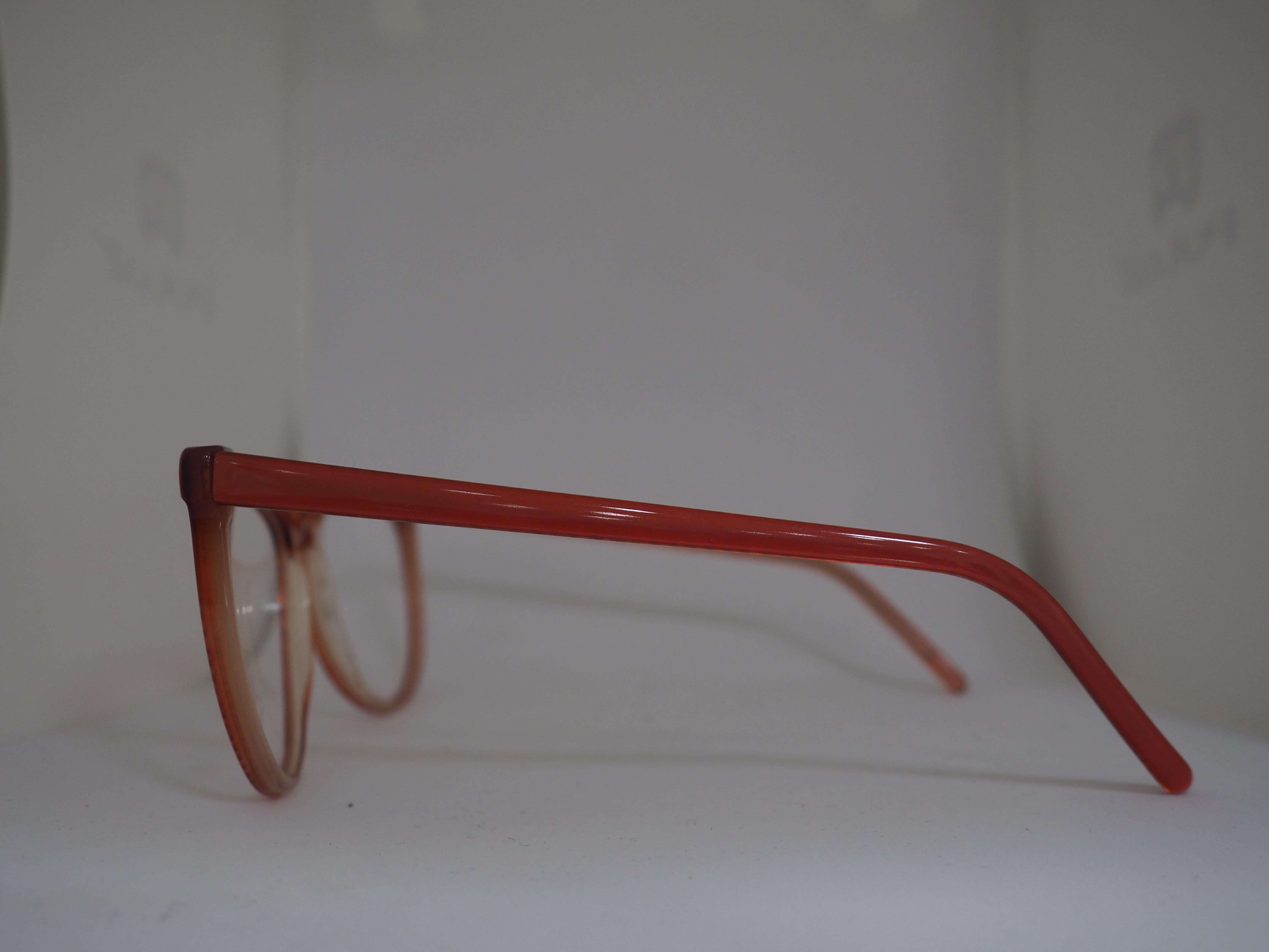 Krizia vintage red frame glasses For Sale 1
