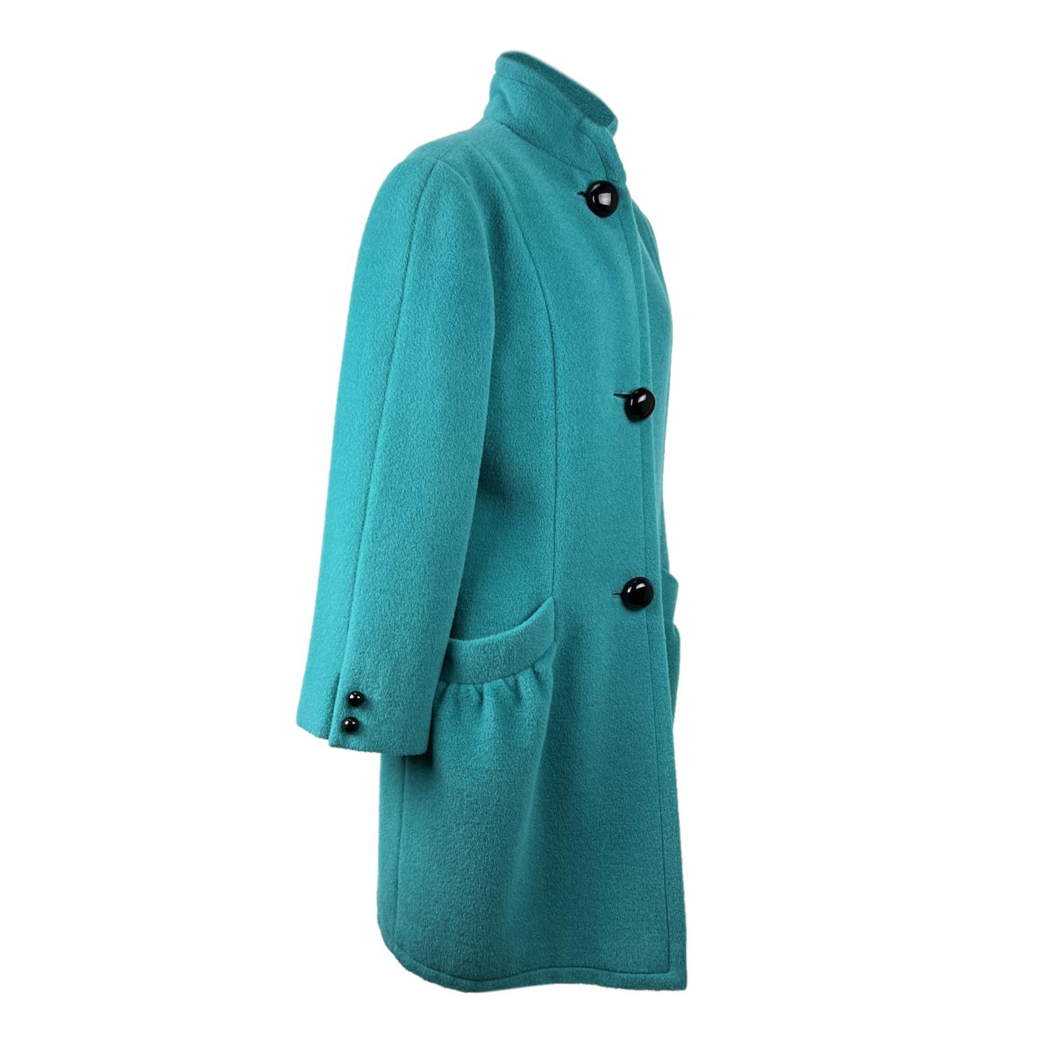 turquoise pea coat