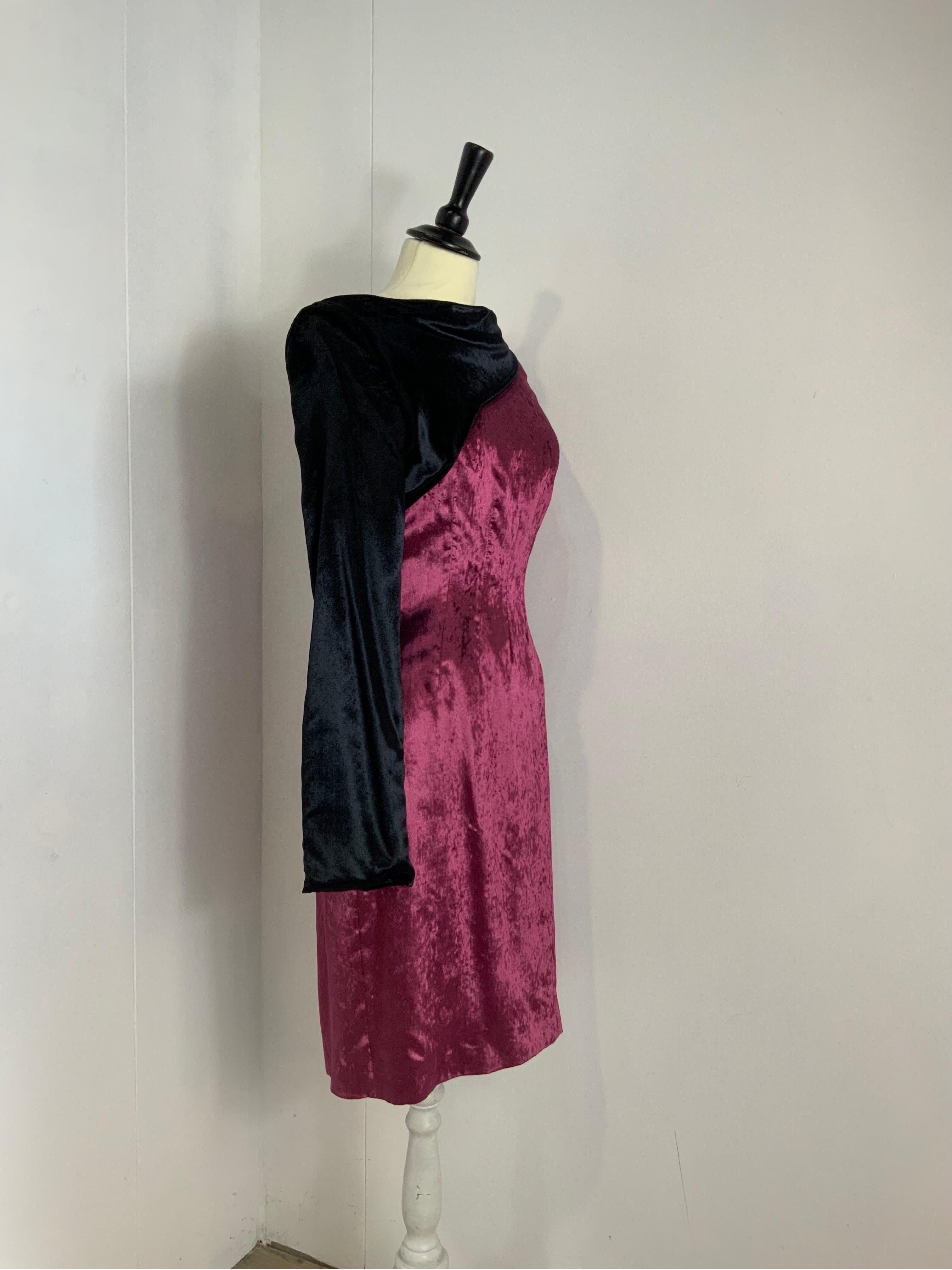 Black Krizia vintage velvet dress For Sale