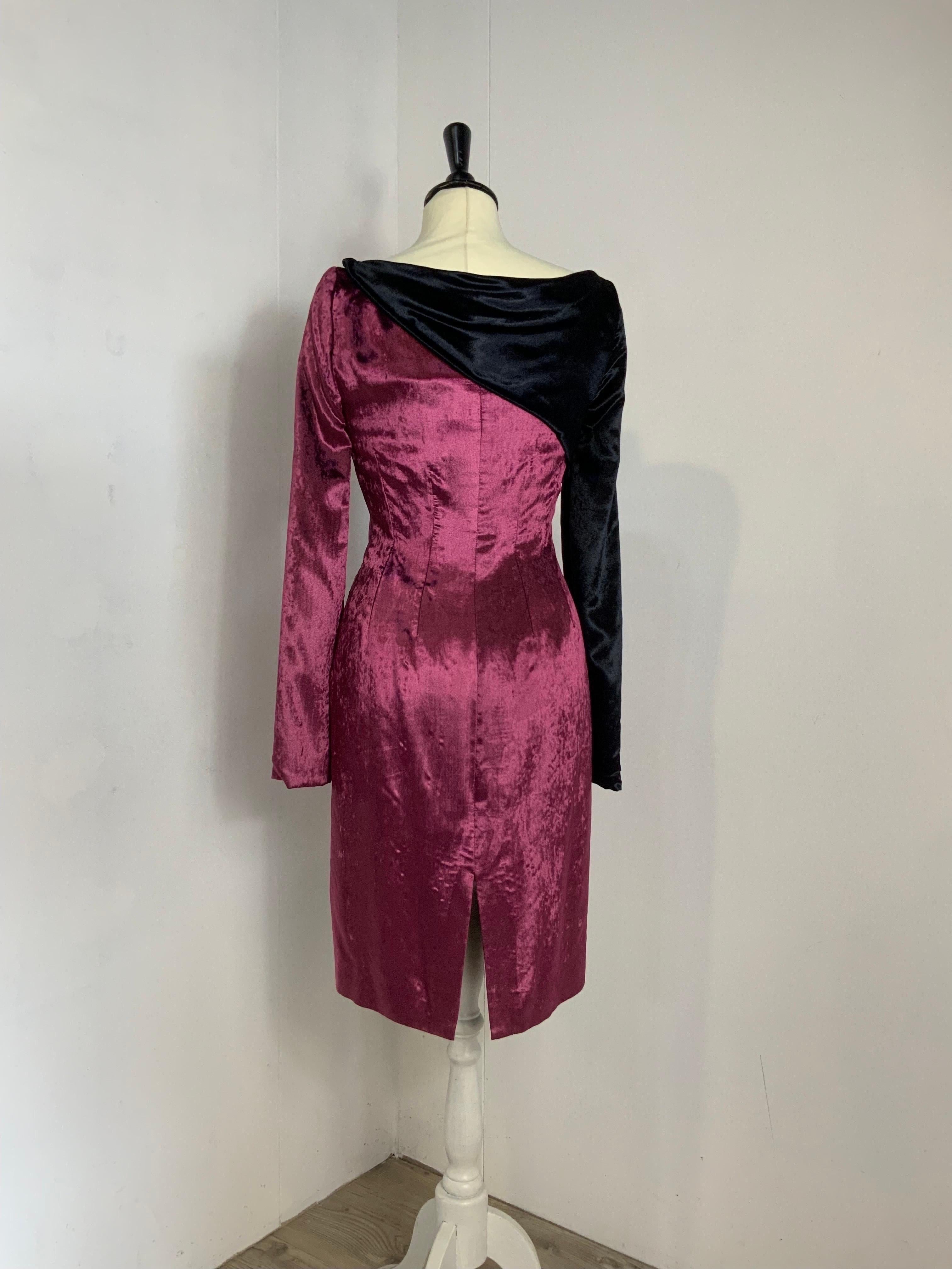 Krizia vintage velvet dress In Excellent Condition For Sale In Carnate, IT