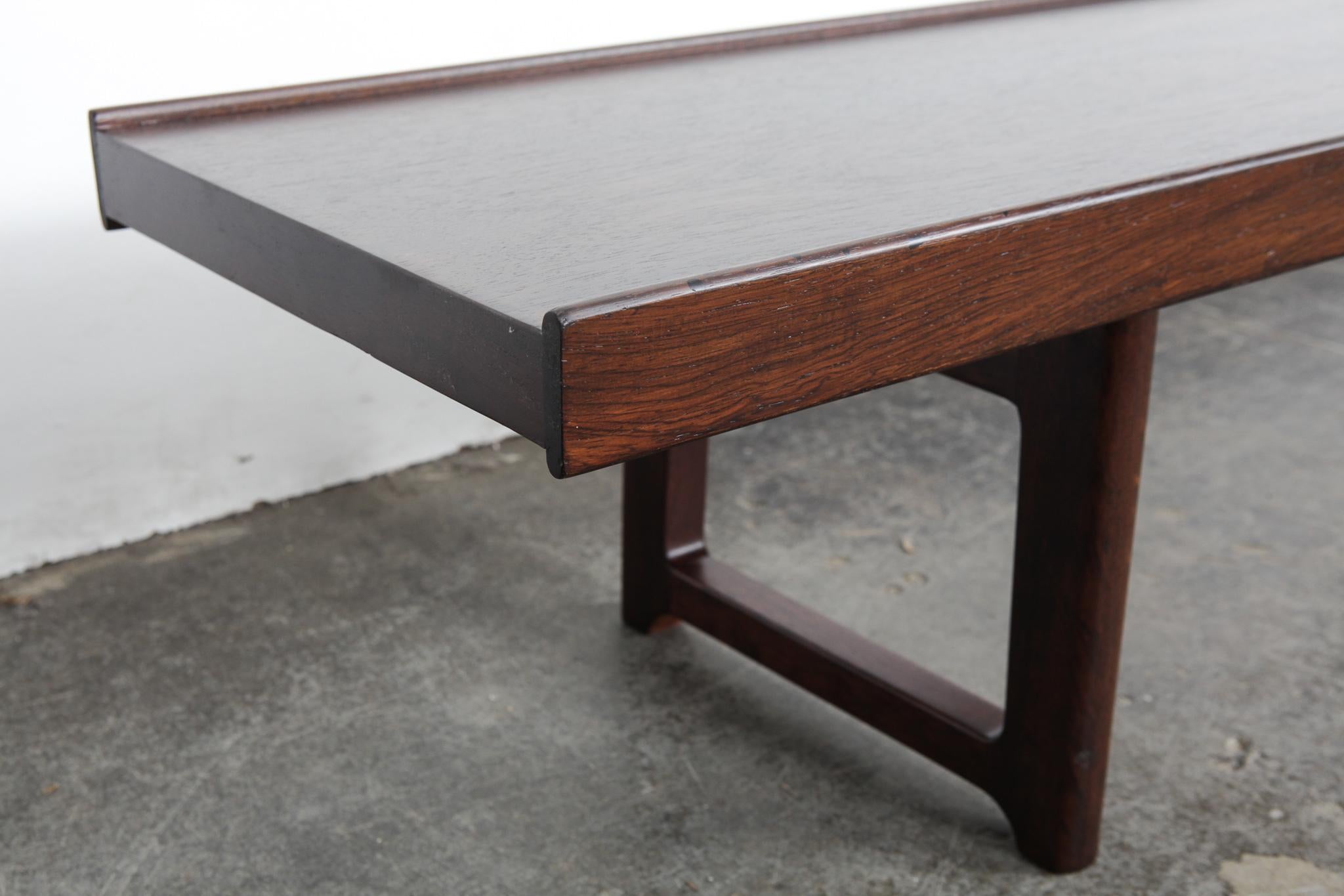 Krobo Rosewood Bench Table by Torbjorn Afdal for Bruksbo, Norway (Lackiert) im Angebot