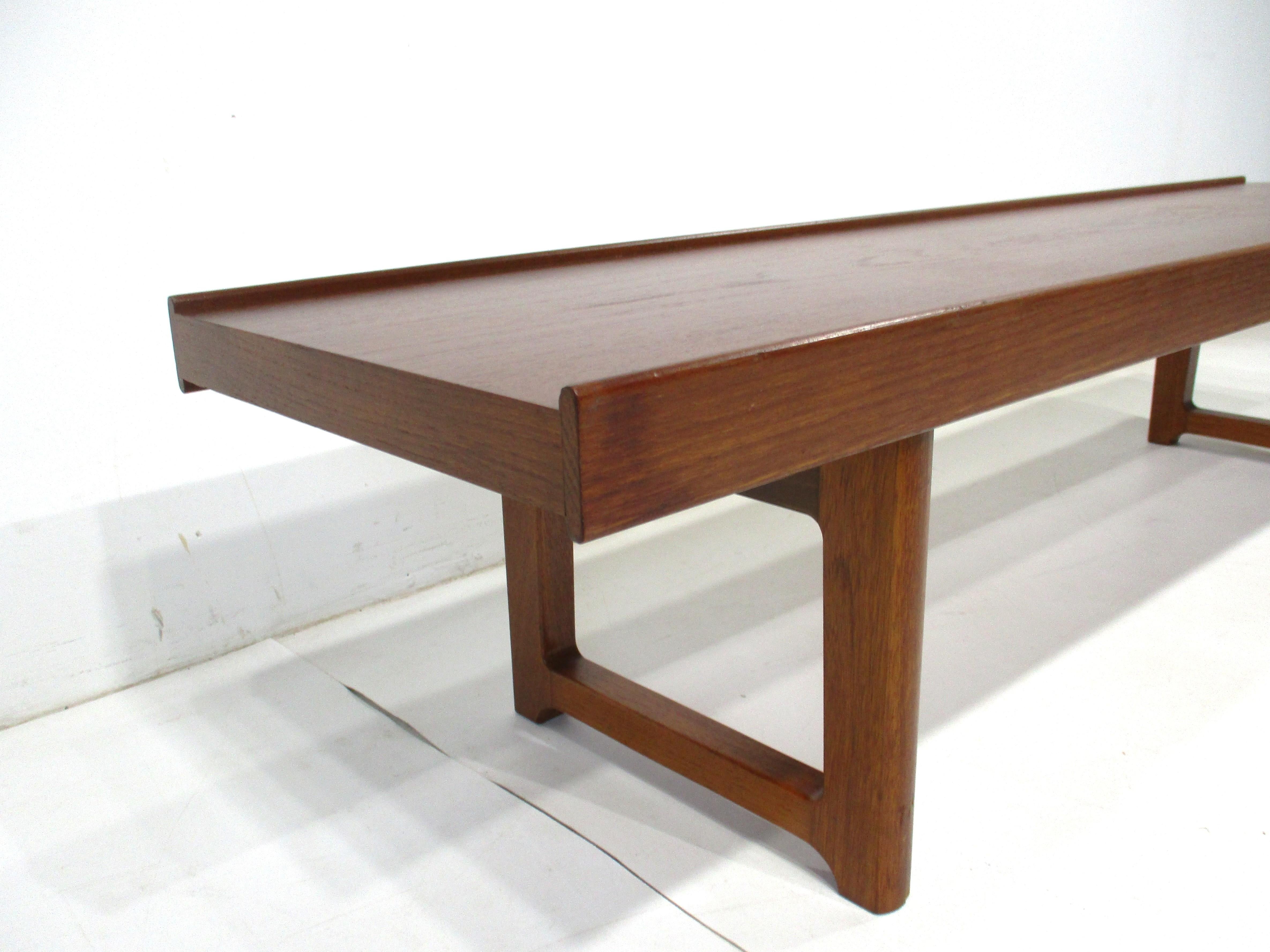 Norwegian Krobo Teak Bench / Coffee Table by Torbjorn Afdal for Bruksbo Mobler