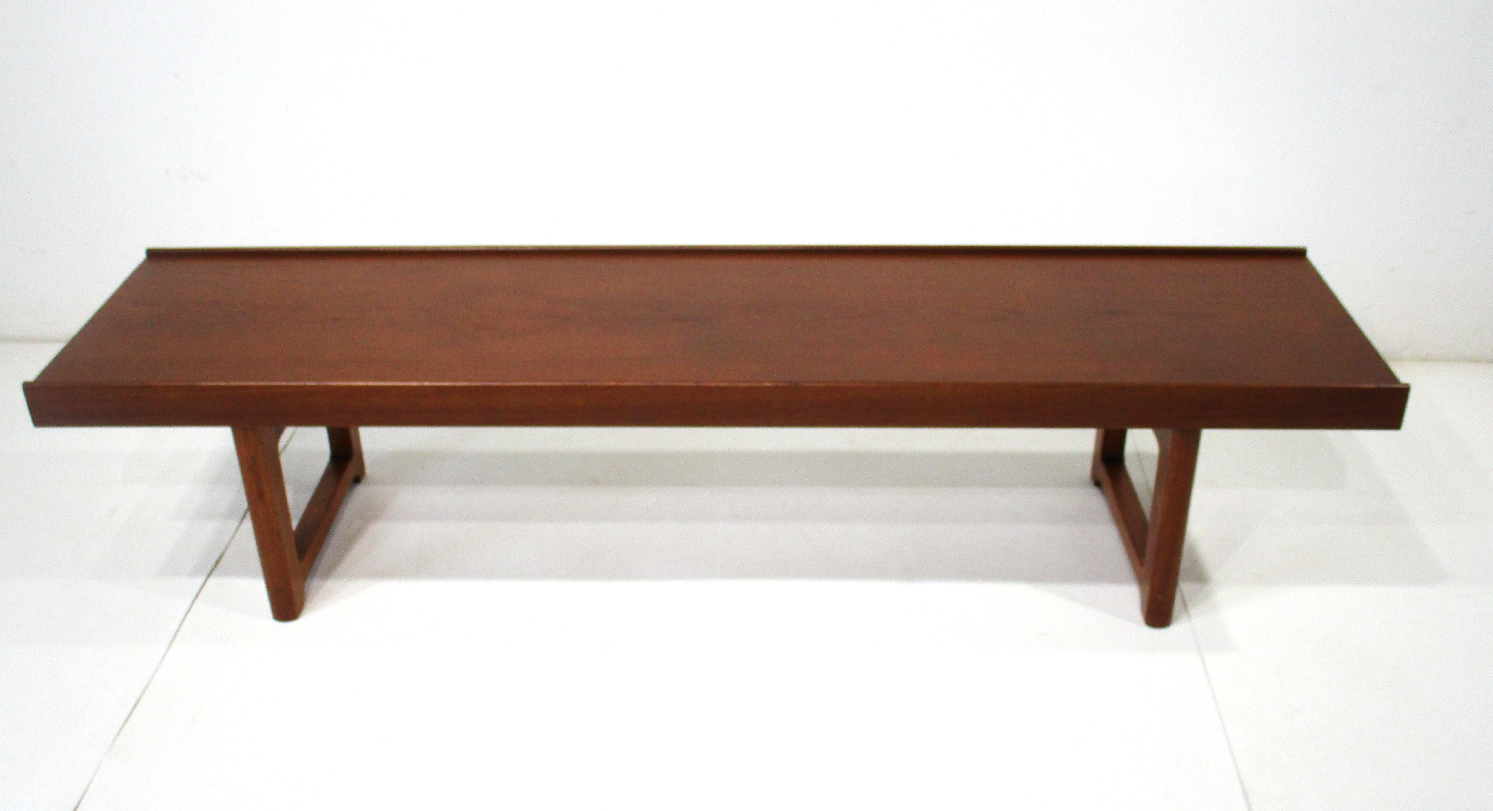 Krobo Teak Bench / Coffee Table by Torbjorn Afdal for Bruksbo Mobler In Good Condition In Cincinnati, OH