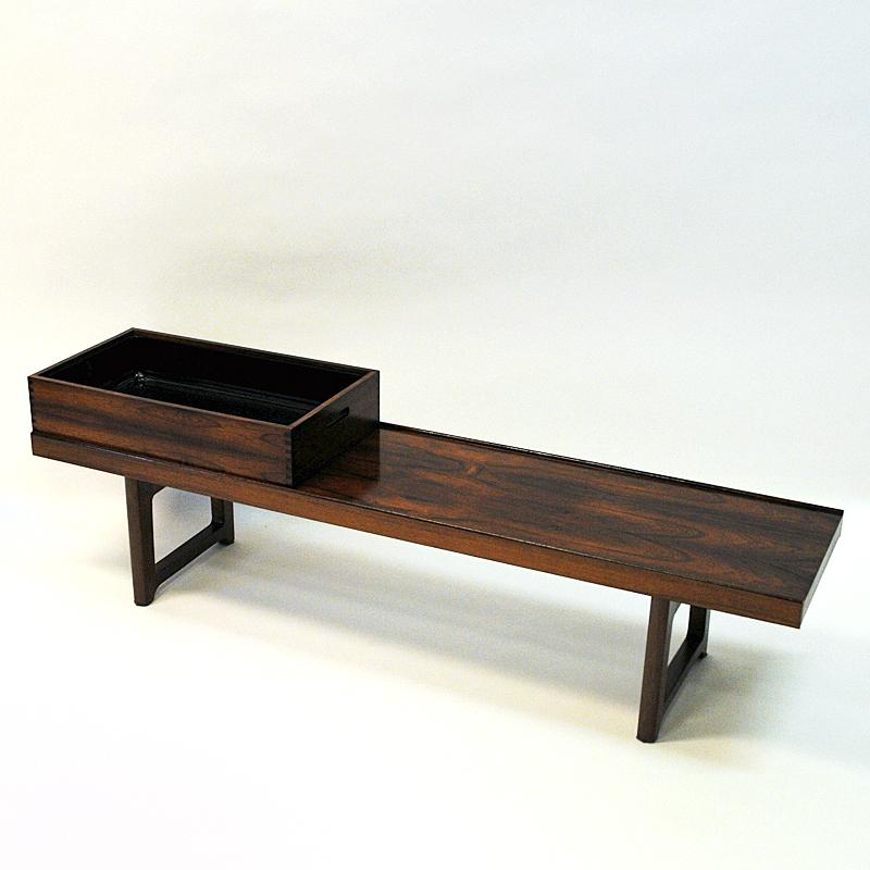Krobo bench of Rosewood with Flowerbox by Torbjørn Afdal for Bruksbo, Norway 2