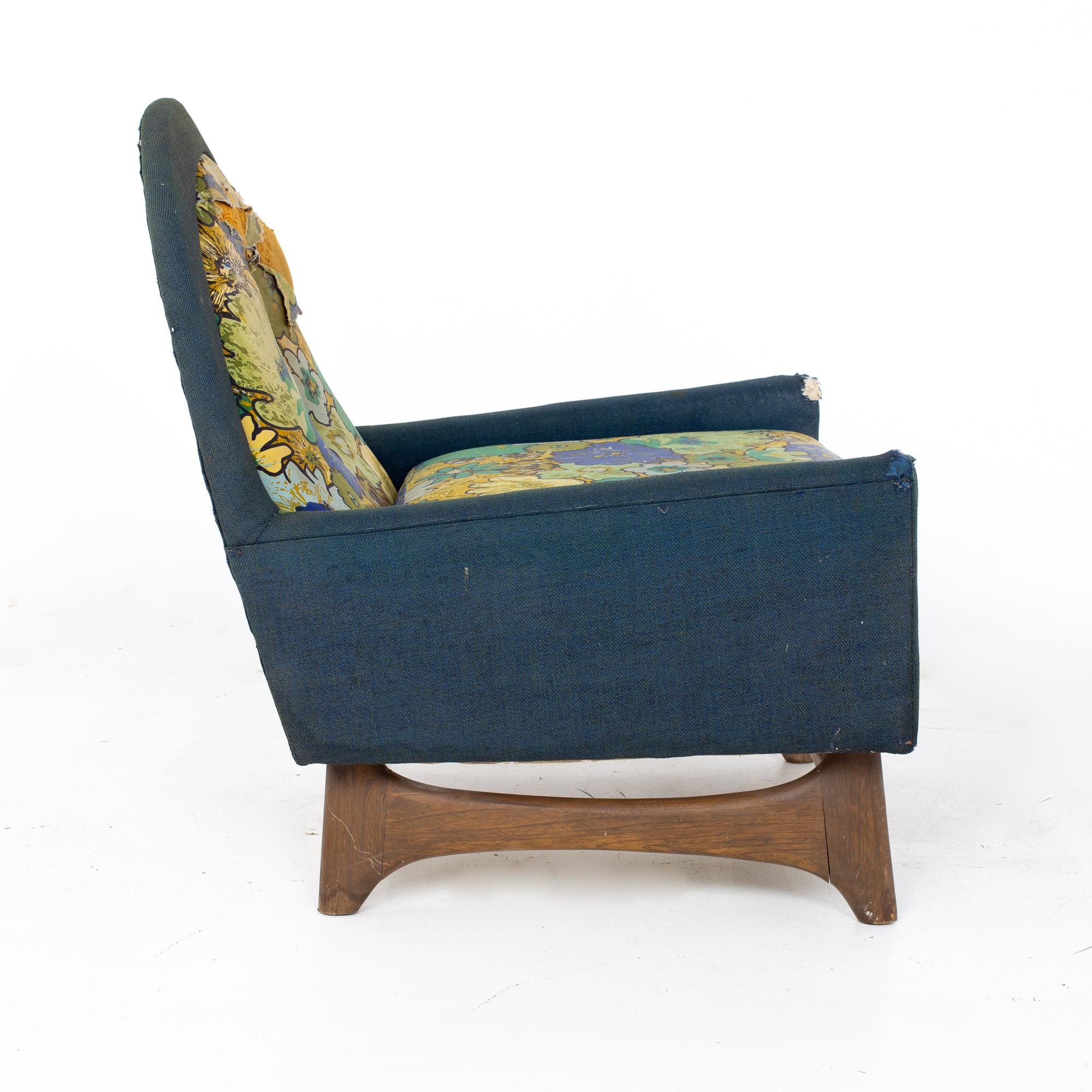 Upholstery Kroehler Adrian Pearsall Style Mid Century Lounge Chair For Sale