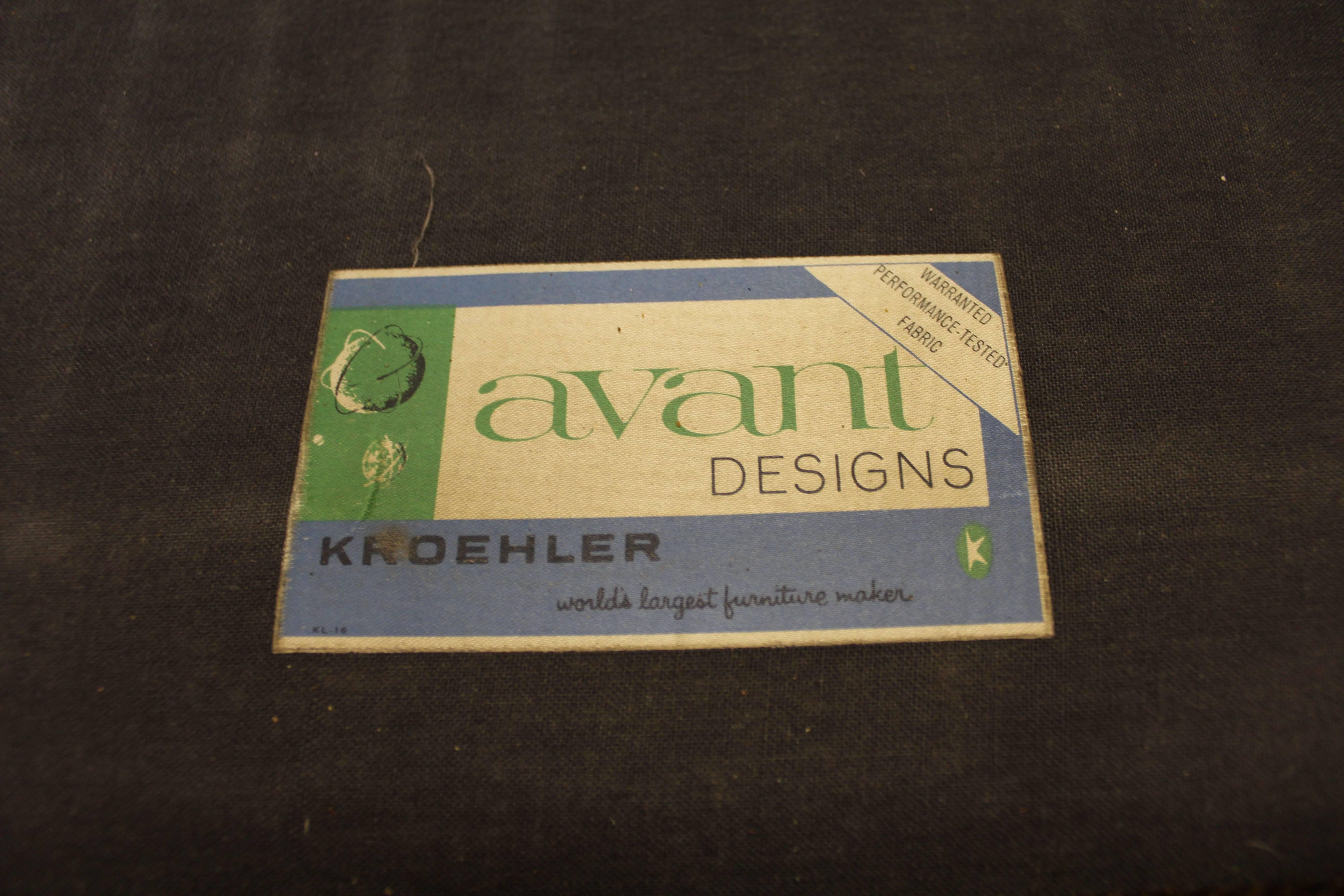 Fabric Kroehler Avant Designs Adrian Pearsall Style Walnut Arm Sofa