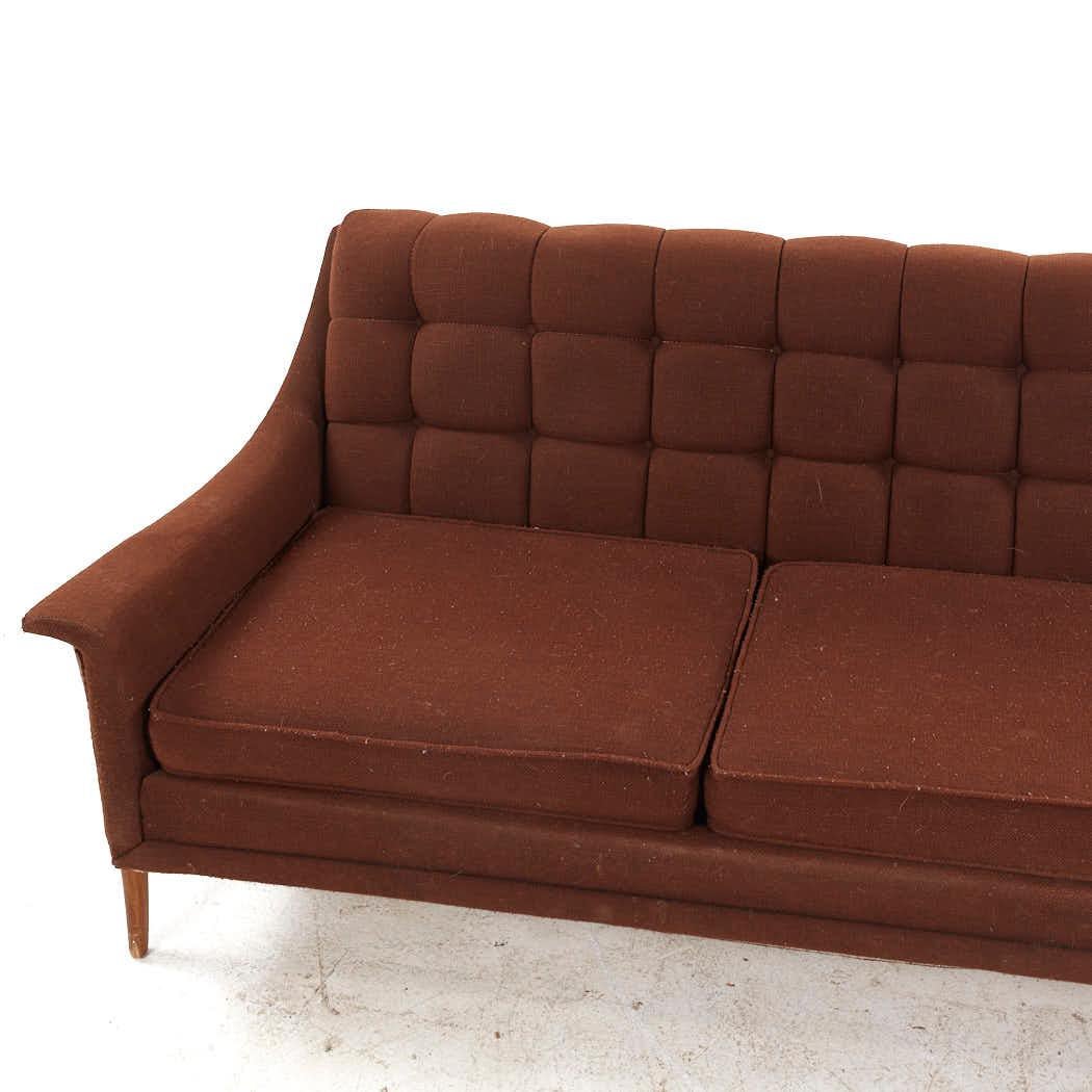 Late 20th Century Kroehler Avant Mid Century Walnut Sofa For Sale