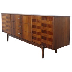 Kroehler Custom Crafted Credenza w/ Rosewood Inlays and Enameled Brass Hardware