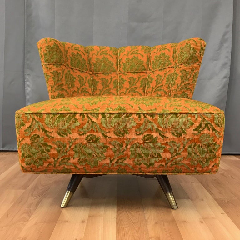 Kroehler Mid-Century Modern Swivel Lounge Chair at 1stDibs