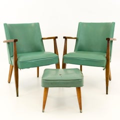 Kroehler Midcentury Occasional Lounge Chairs, Pair