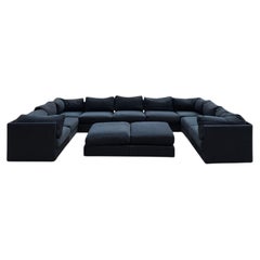 Kroehler "PlayPen" or "Galaxy Pit Sectional Sofa", 11 Sections in Dark Gray