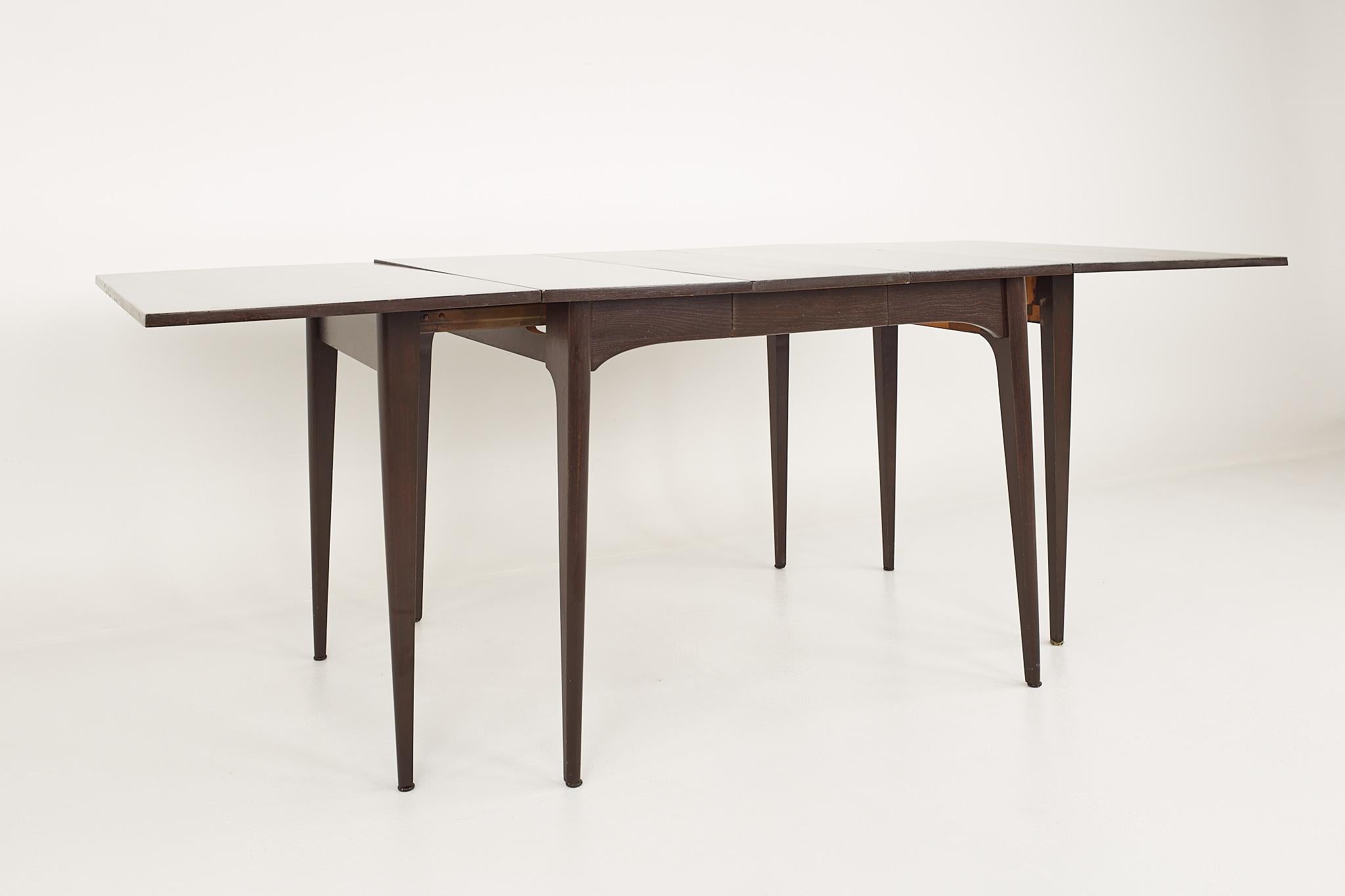 Kroehler Refinished Mid Century Drop Leaf Dining Table For Sale 1