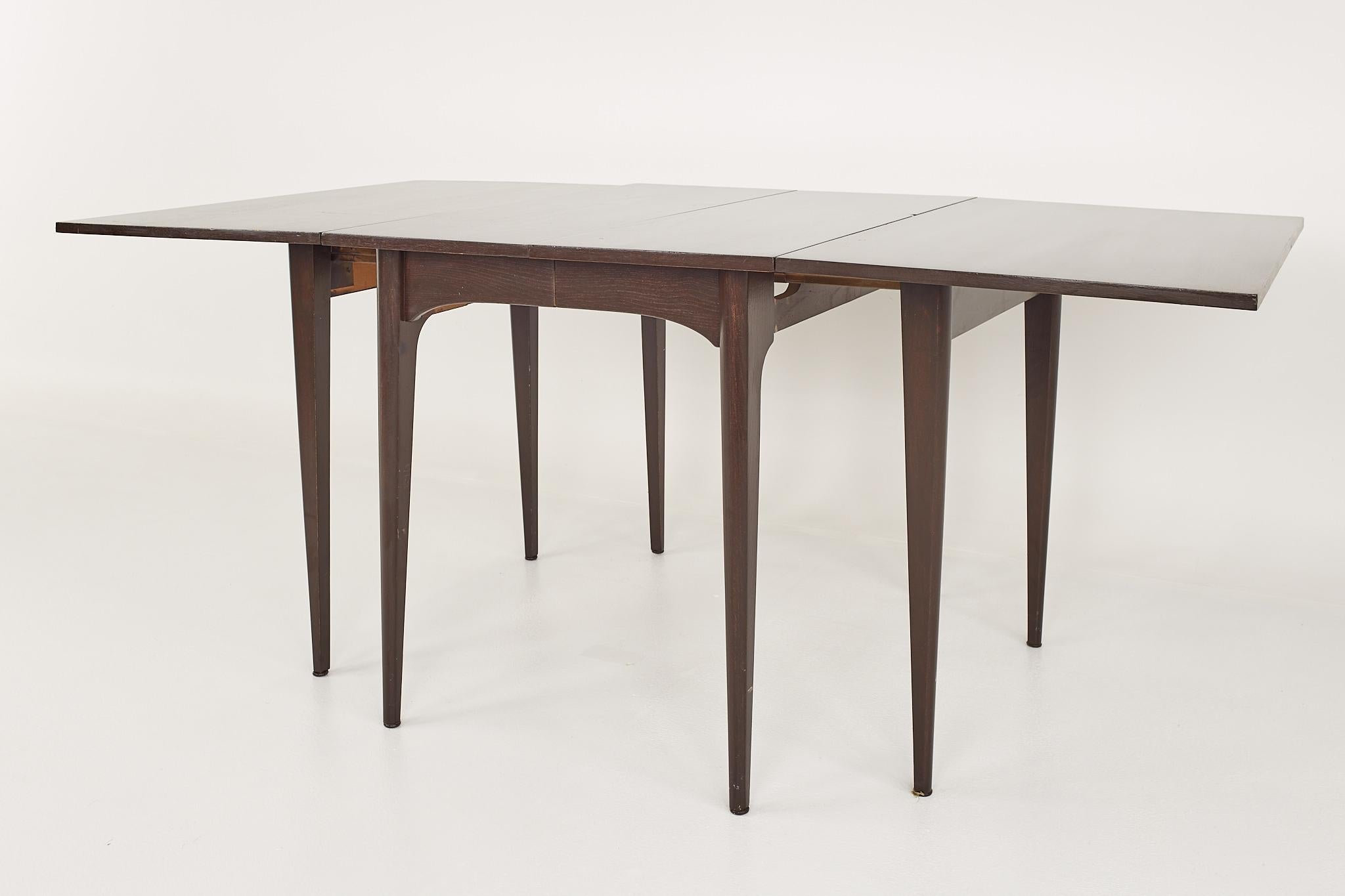 Mid-Century Modern Kroehler Refinished Mid Century Drop Leaf Dining Table For Sale
