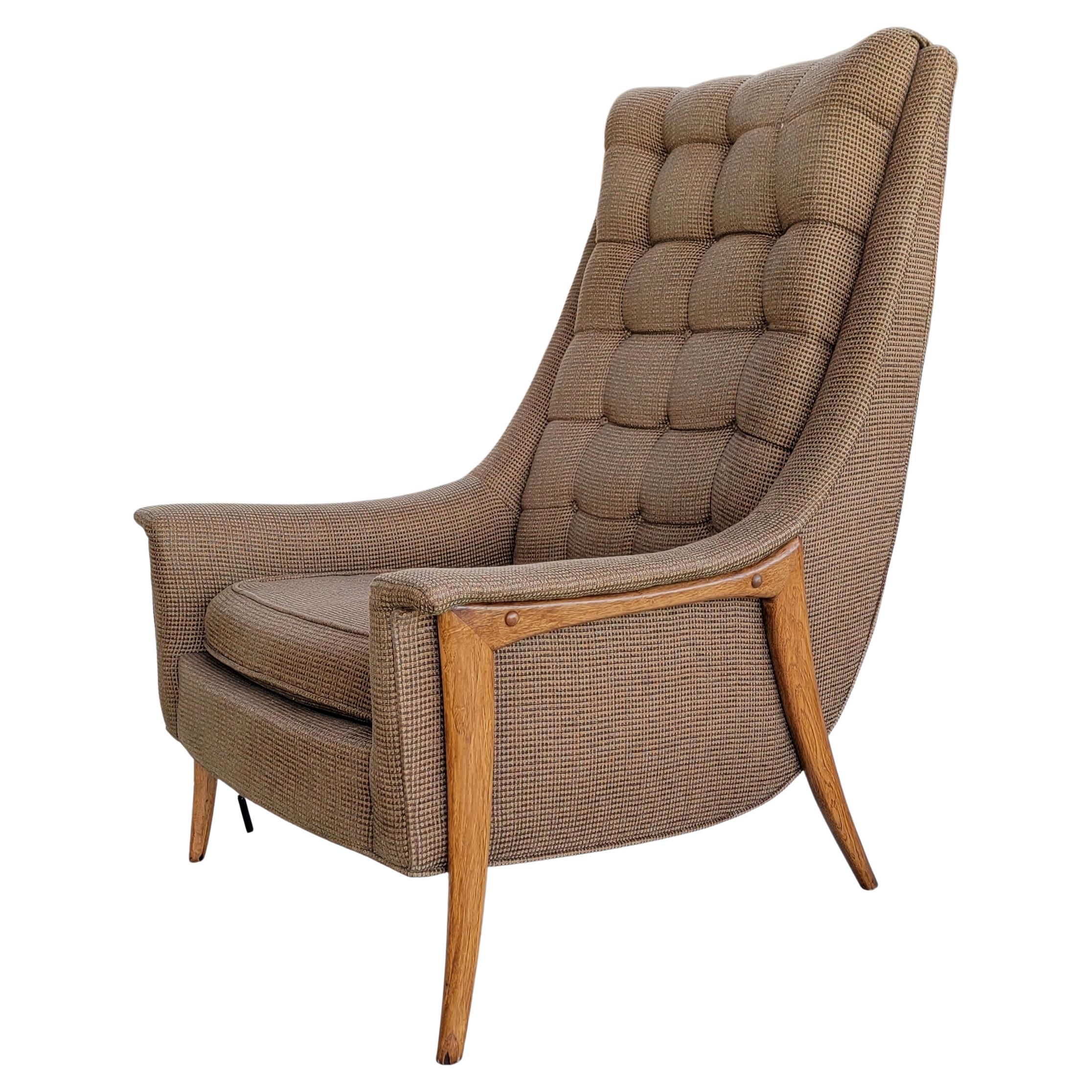 Kroehler Sculptural High-Back Lounge Chair