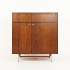 Kroehler Signature Mid Century Walnut Rosewood and Chrome Gentlemans Chest