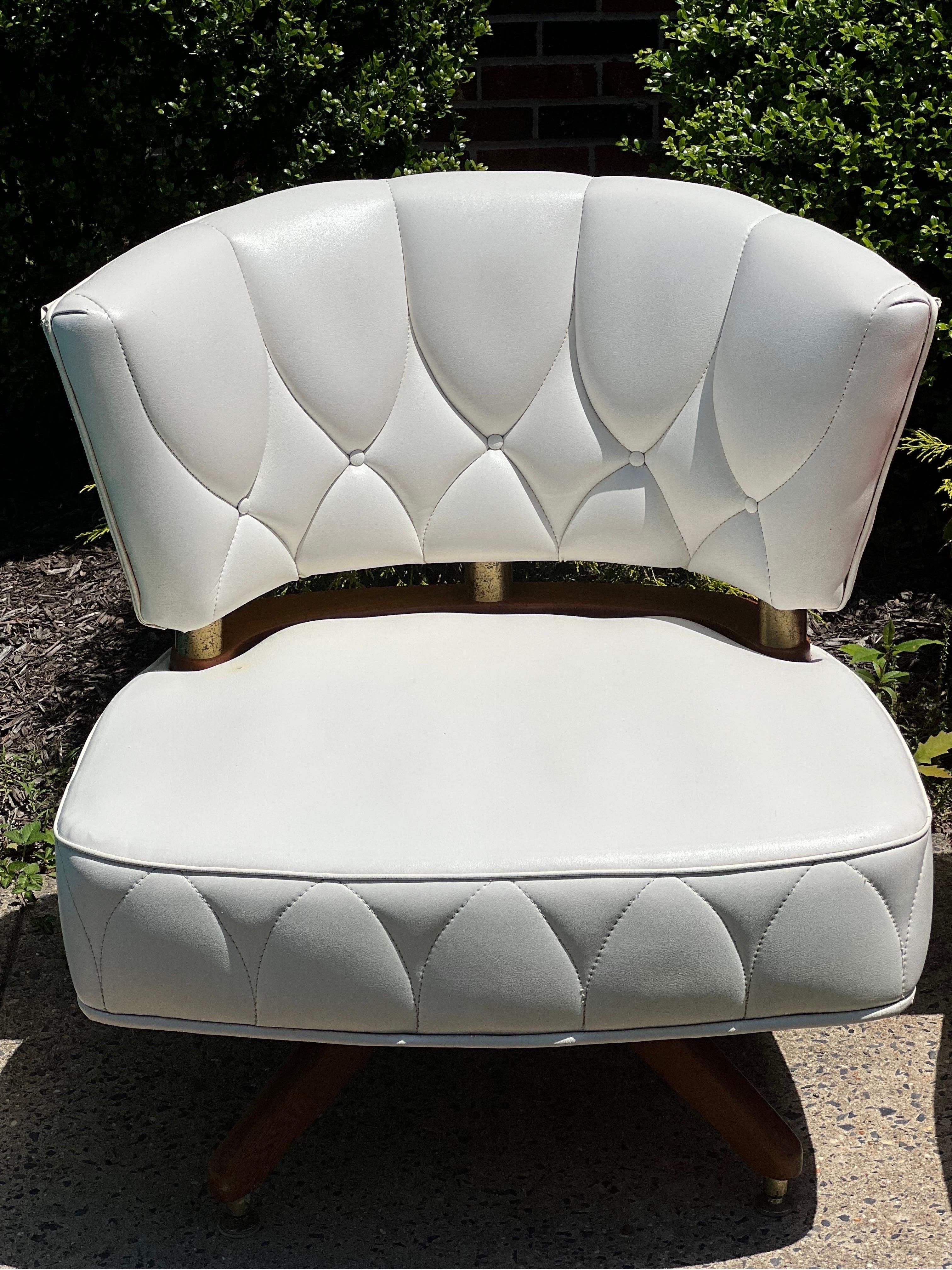 Mid-Century Modern Kroehler Swivel Slipper Chairs, 1962 For Sale