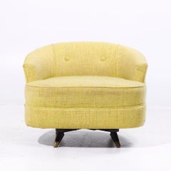 Kroehler Upholstered Swivel Lounge Chair - mcm