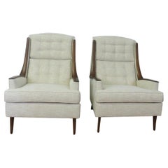 Kroehler Walnut Beige Chairs