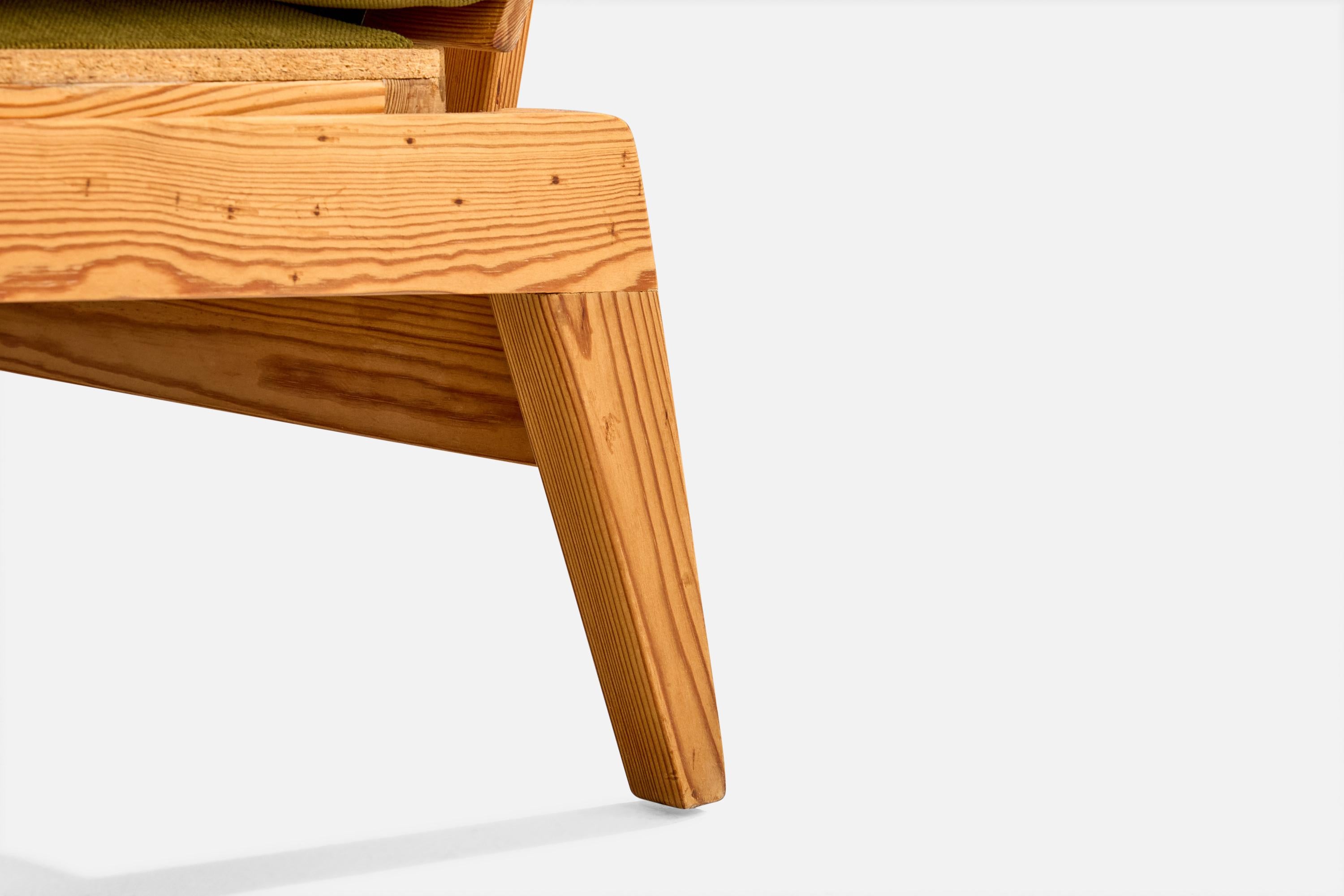 Krogenæs Møbler Attribution, Lounge Chairs, Pine, Fabric, Norway, 1960s For Sale 8