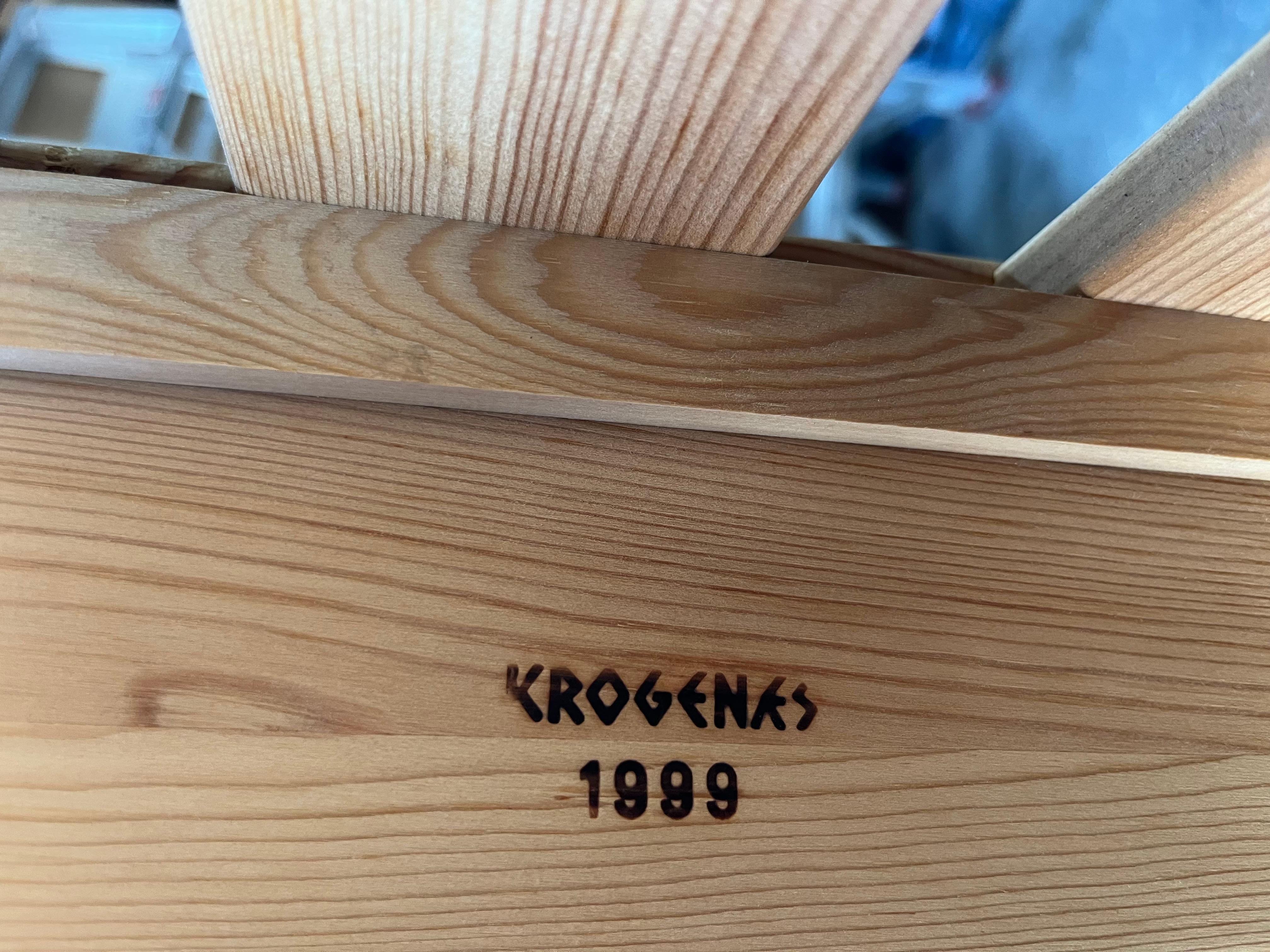 Krogenæs Møbler, Sofa, Sectional, Sculpted Pine, Linen, Norway, 1999 For Sale 1