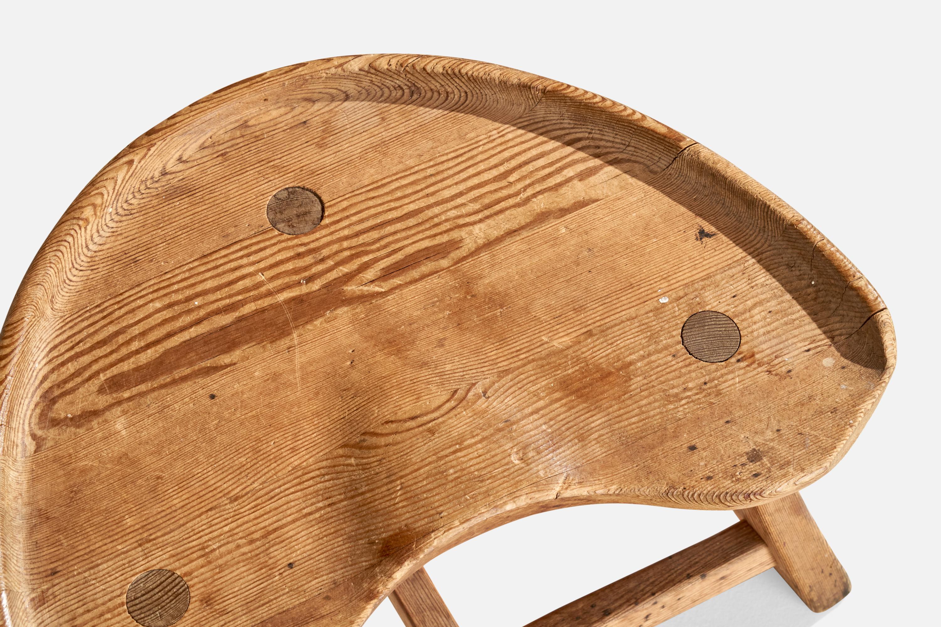 Krogenæs Møbler, tabouret, pin, Norvège, années 1960 en vente 4
