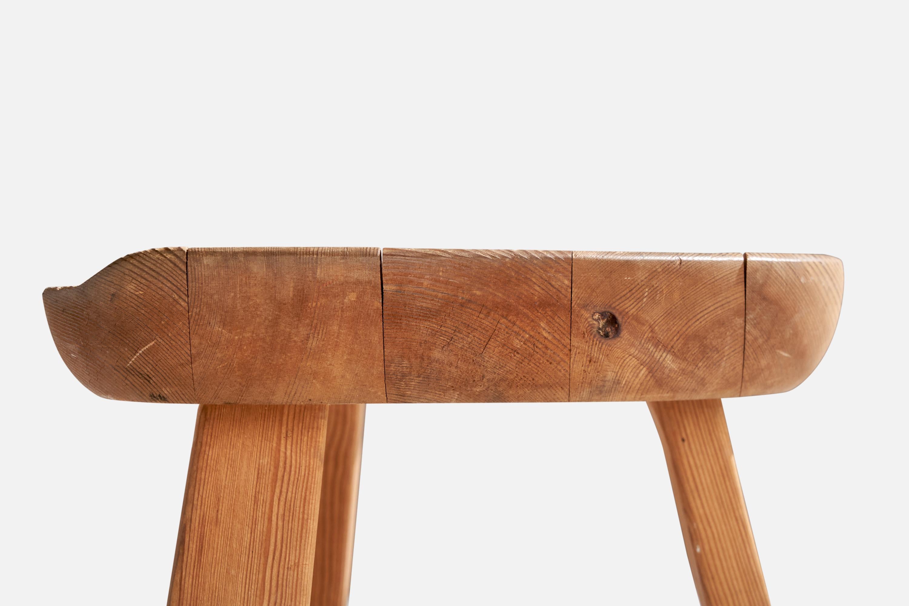 Norvégien Krogenæs Møbler, tabouret, pin, Norvège, années 1960 en vente