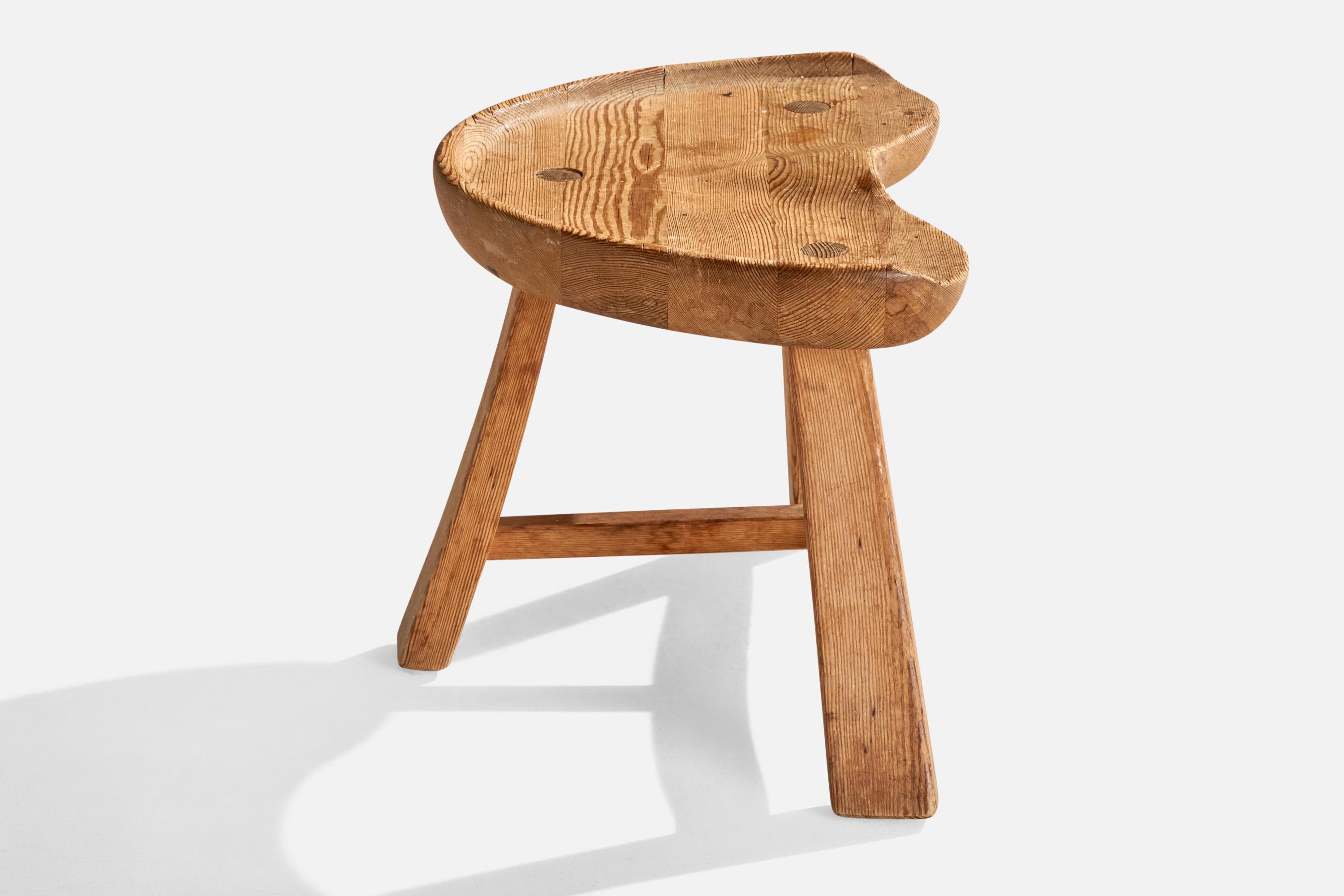 Milieu du XXe siècle Krogenæs Møbler, tabouret, pin, Norvège, années 1960 en vente