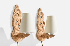 Krogenæs Møbler, Apliques, Pino, Tela, Noruega, Años 60