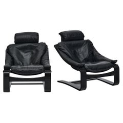 Kroken Lounge Armchairs by Ake Fribyter for Nelo Möbel