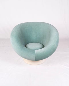 Krokus Sessel aus zeladonblauem Samt, Lennart Bender für Ulferts AB, 1970er Jahre