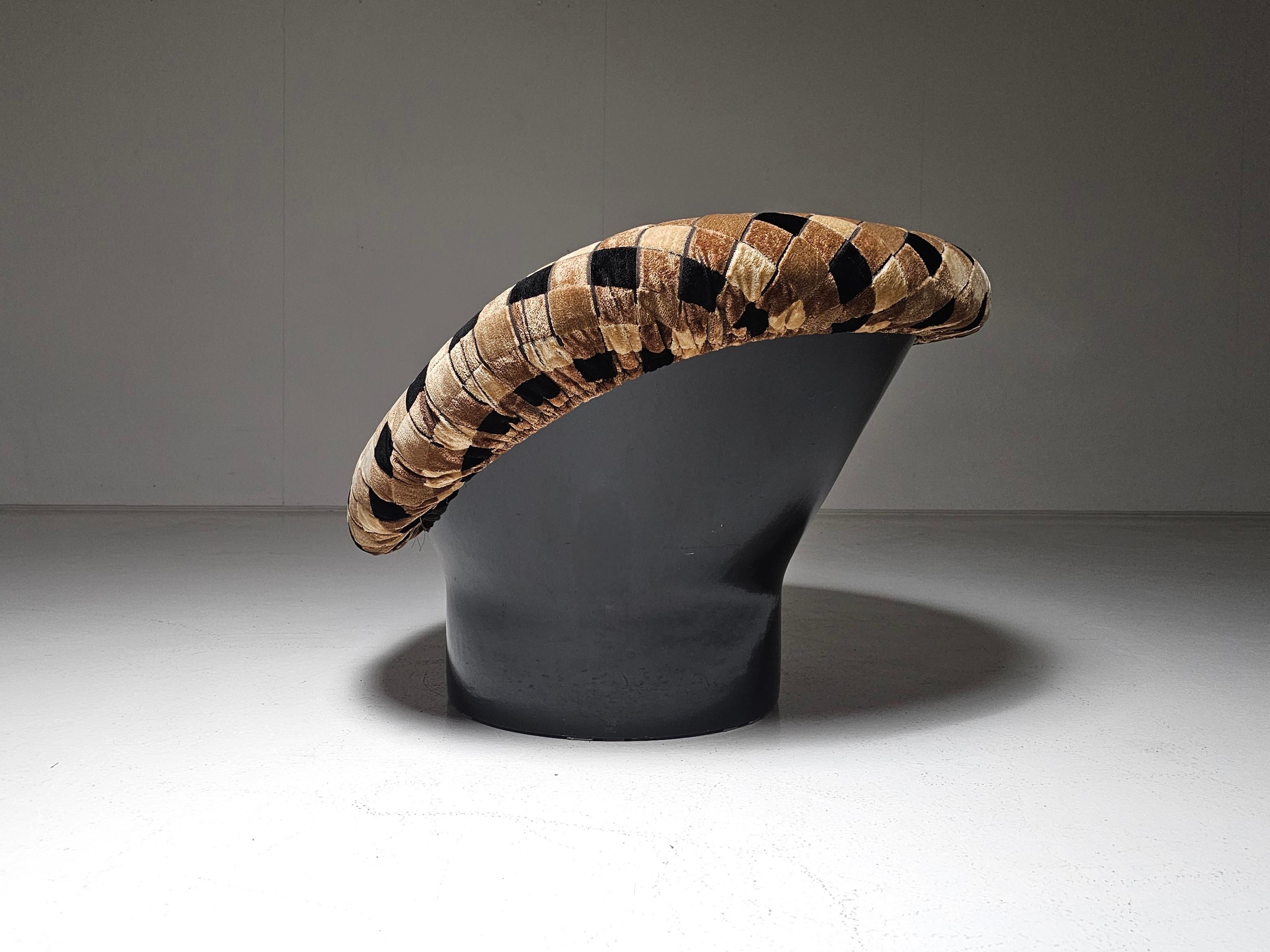 Velvet Krokus Lounge Chair by Lennart Bender for Dux, Sweden, 1968 For Sale