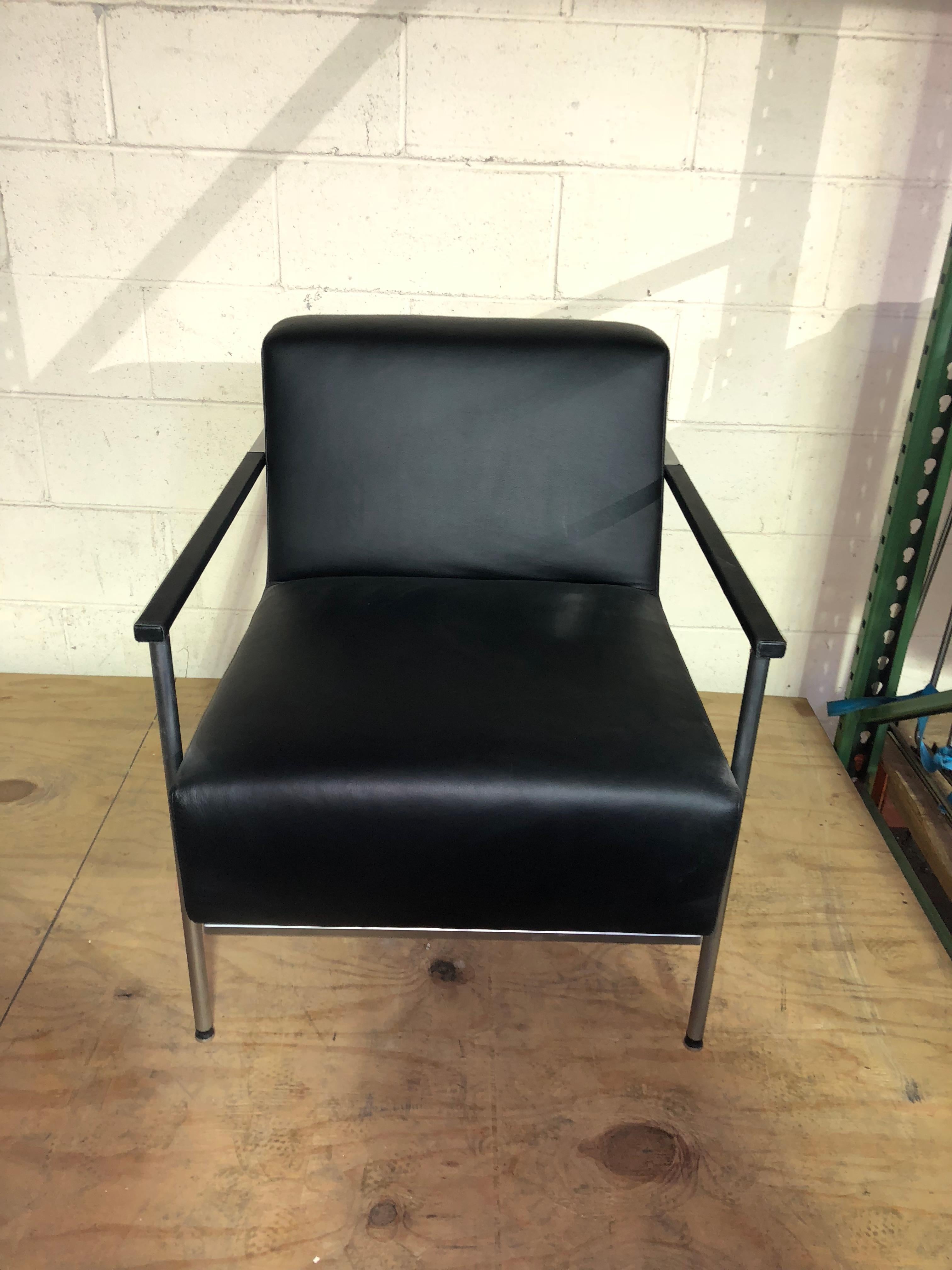 The modern design offers a lightly scaled seating solution for many different environments.