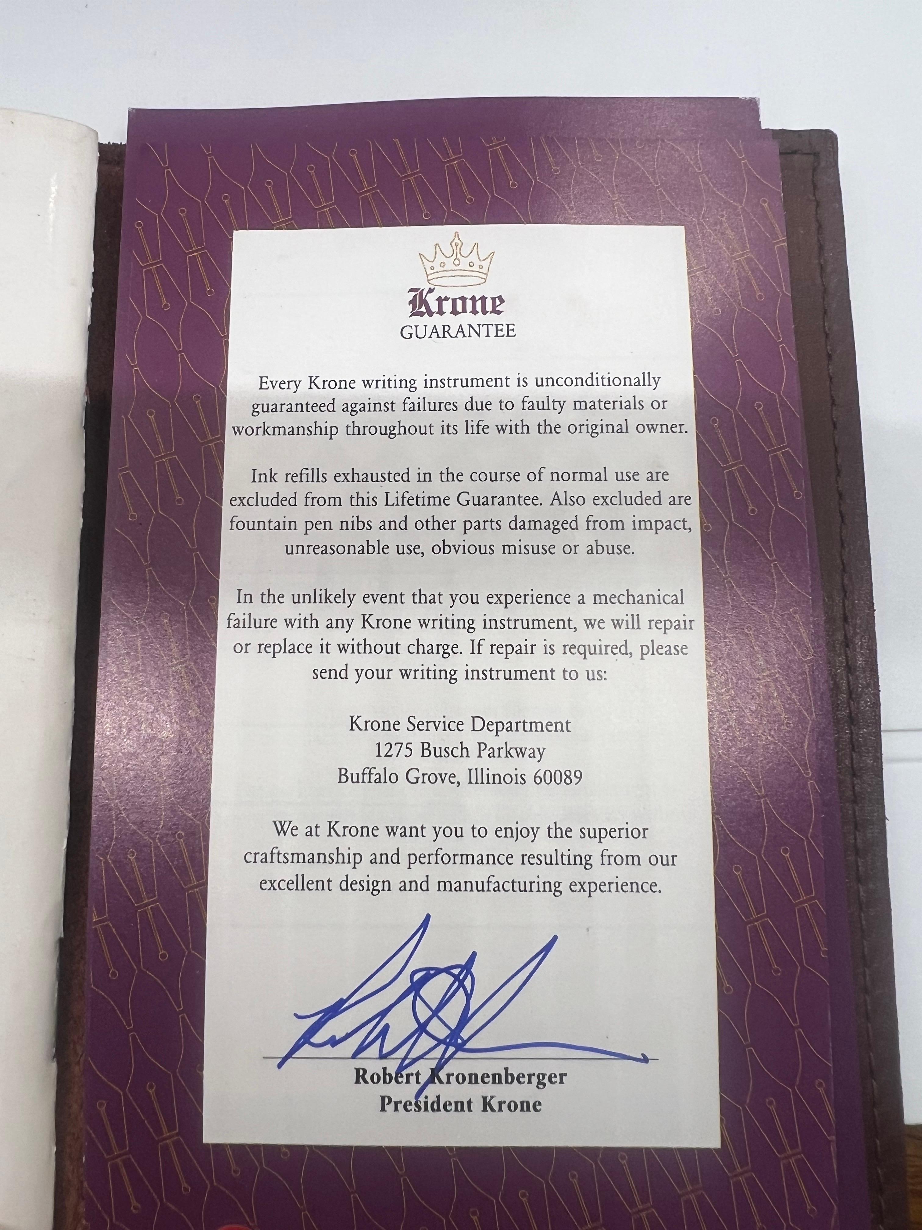 Krone Abraham Lincoln DNA Limited Edition Fountain Pen with Original Box 8