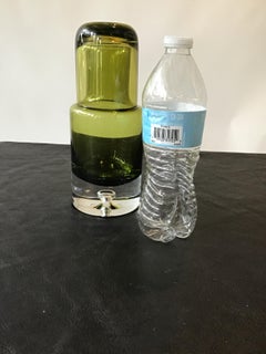 Krosno Poland Glass Decanter with Drinking Glass