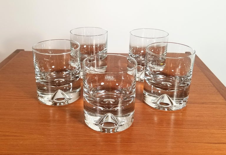 Krosno Poland Glassware Barware Set of 5 at 1stDibs