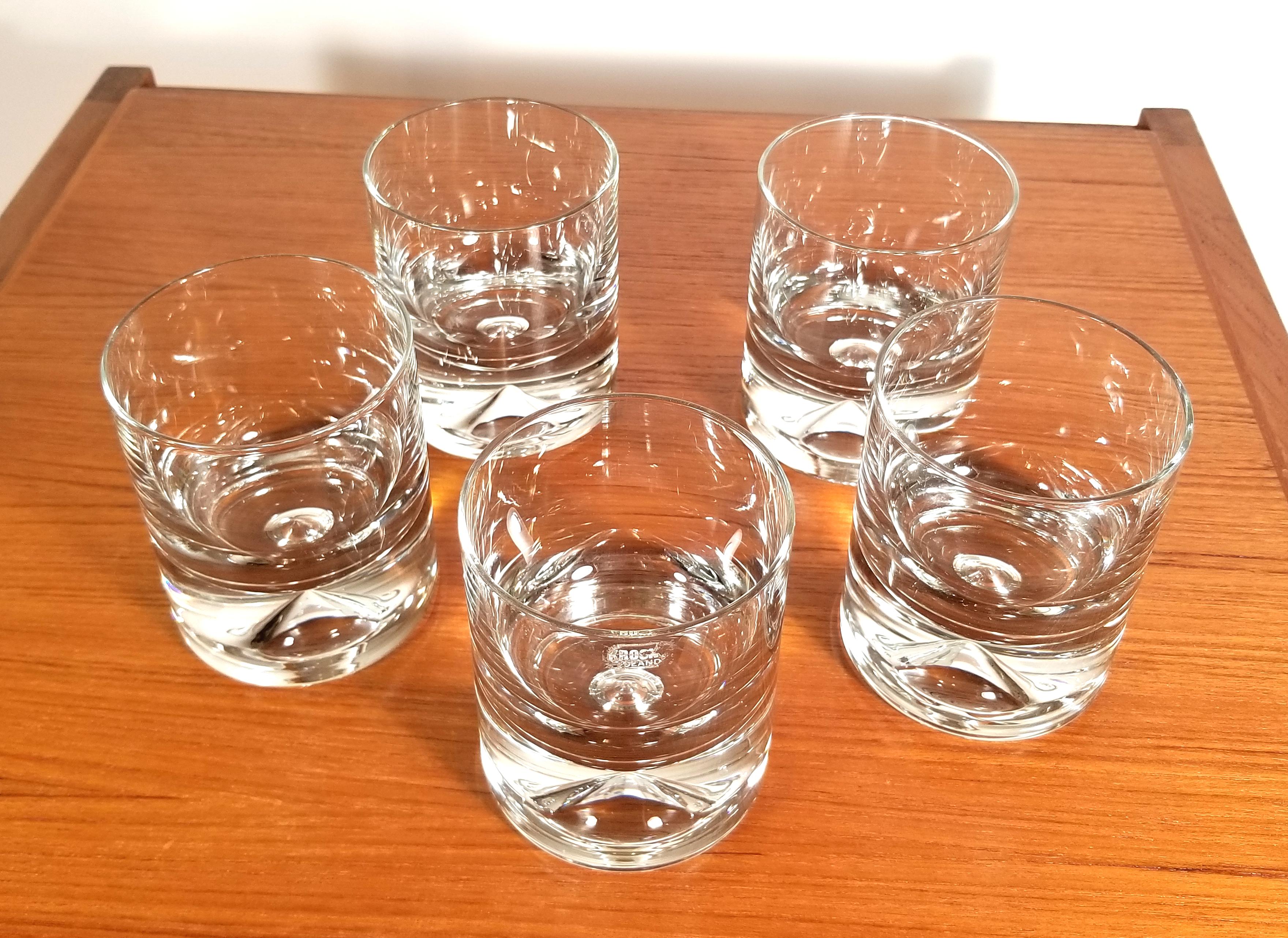 Polish Krosno Poland Glassware Barware Set of 5