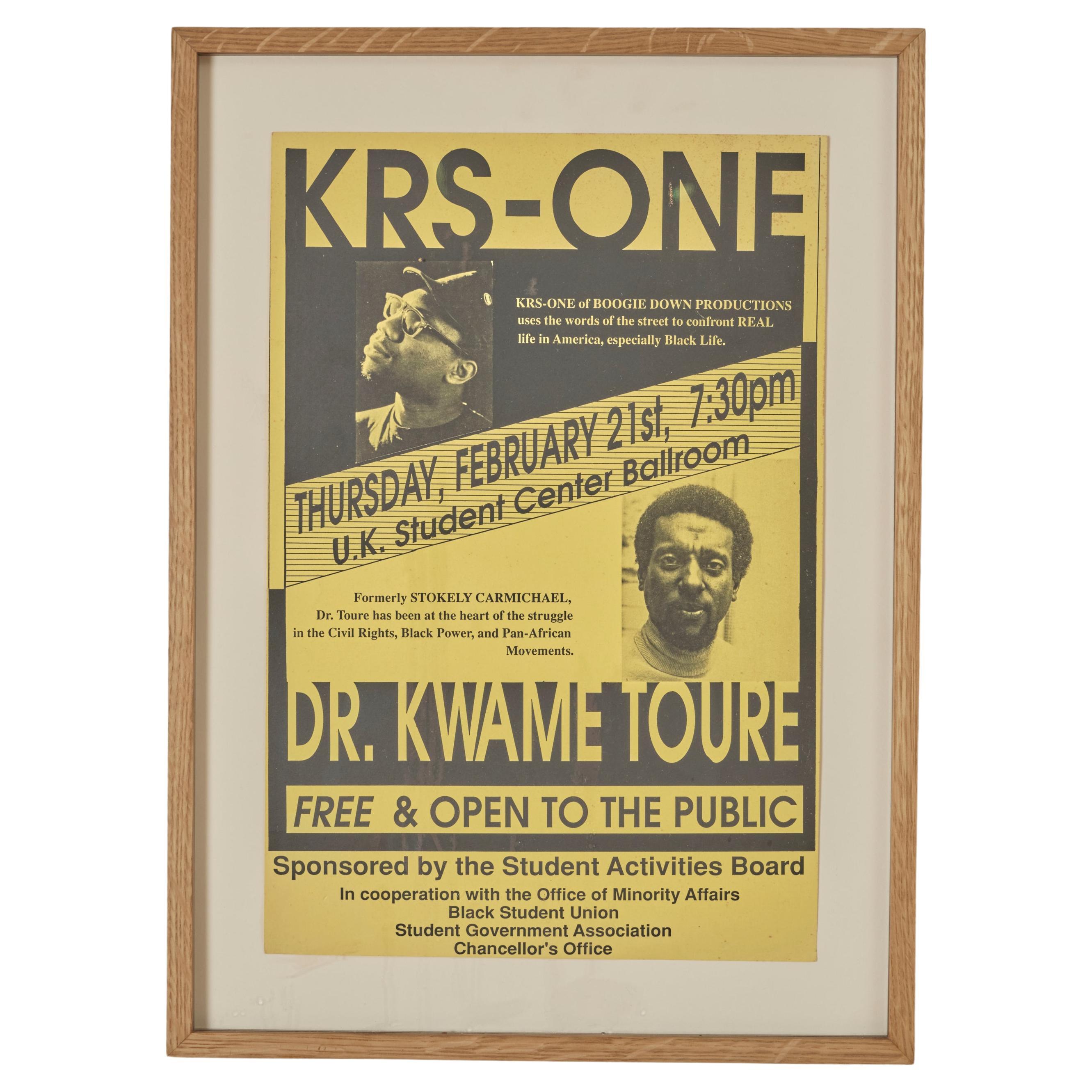 KRS - ONE and Dr.Kwame Ture Event Poster For Sale