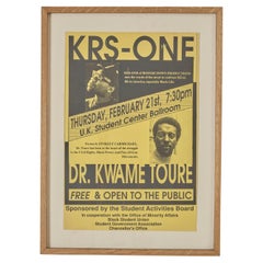 Vintage KRS - ONE and Dr.Kwame Ture Event Poster