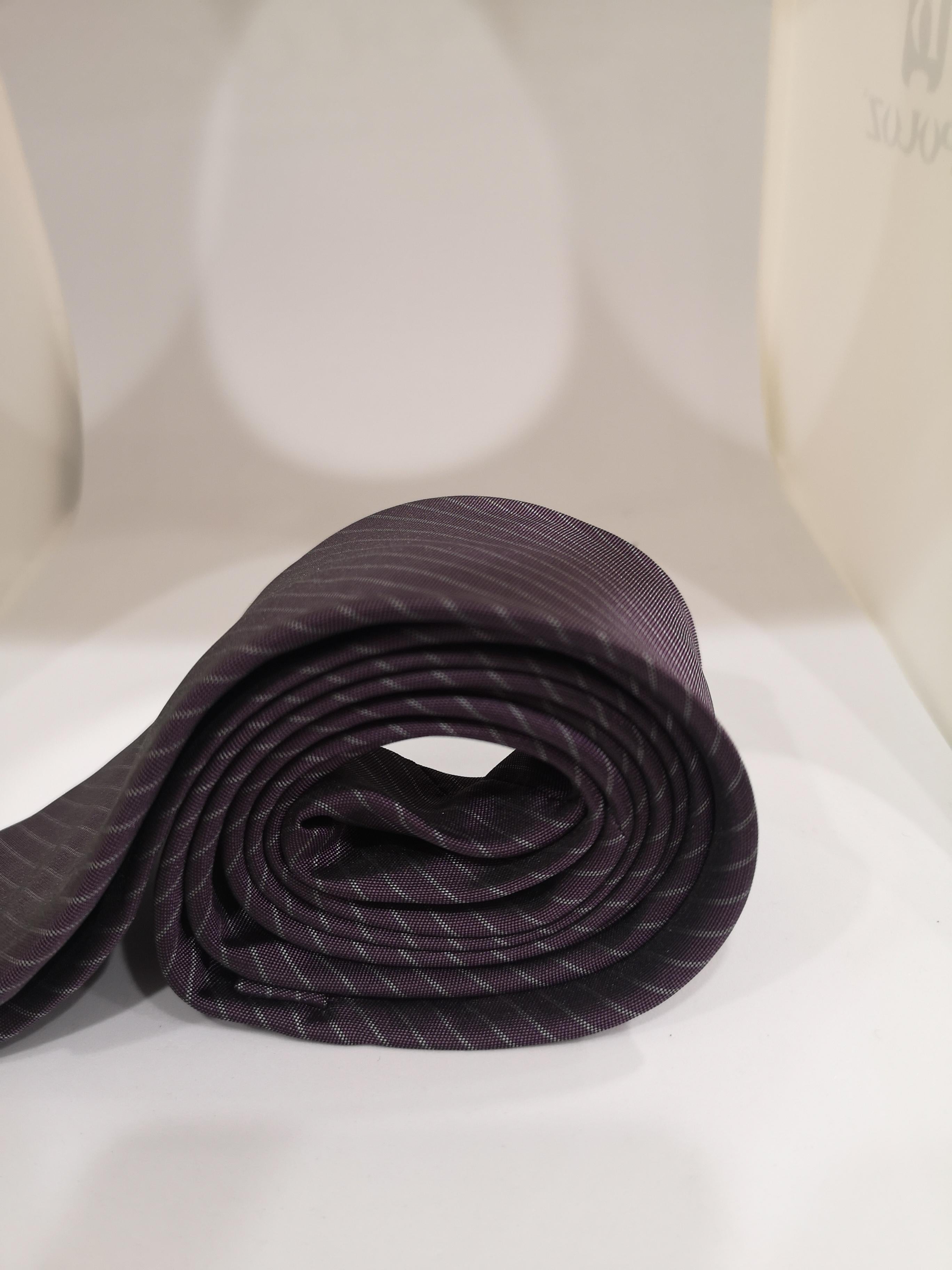 Kruder purple silk tie In Good Condition In Capri, IT