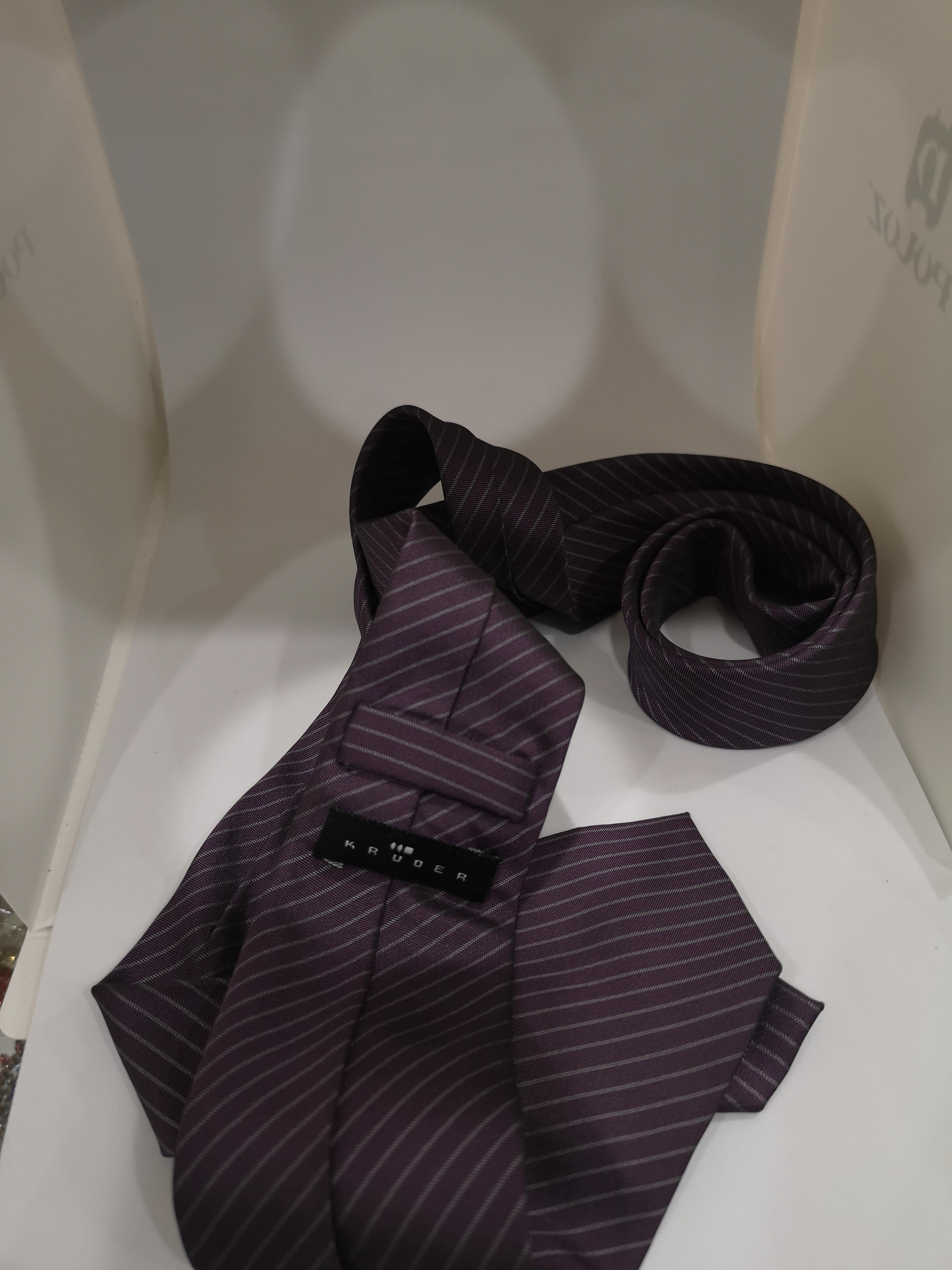 Kruder purple silk tie 1