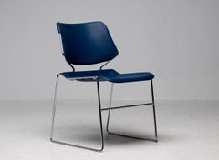 Krueger Blue Minimalist Matrix Chairs